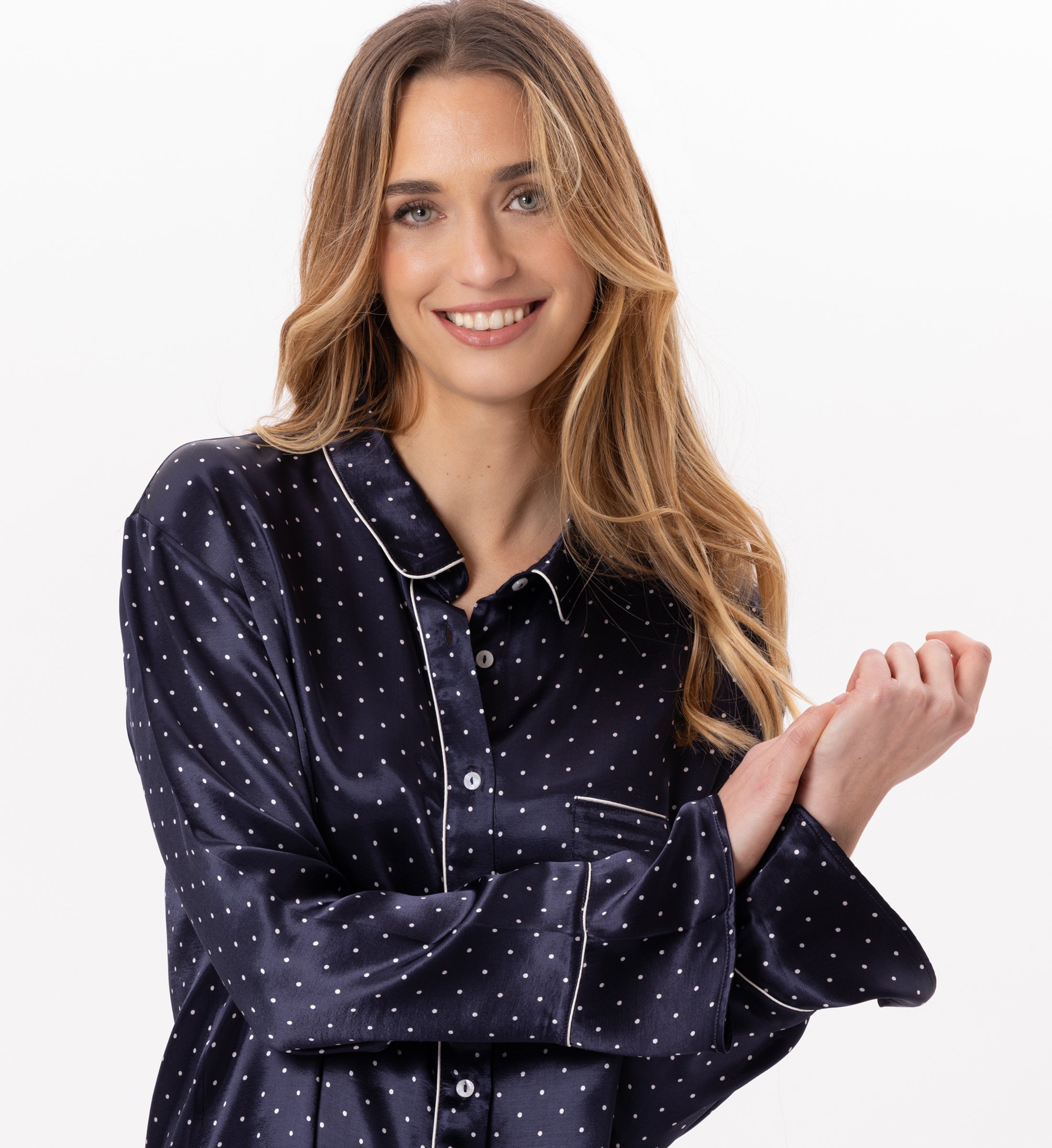 Buttoned viscose tunic LE CHAT Blue