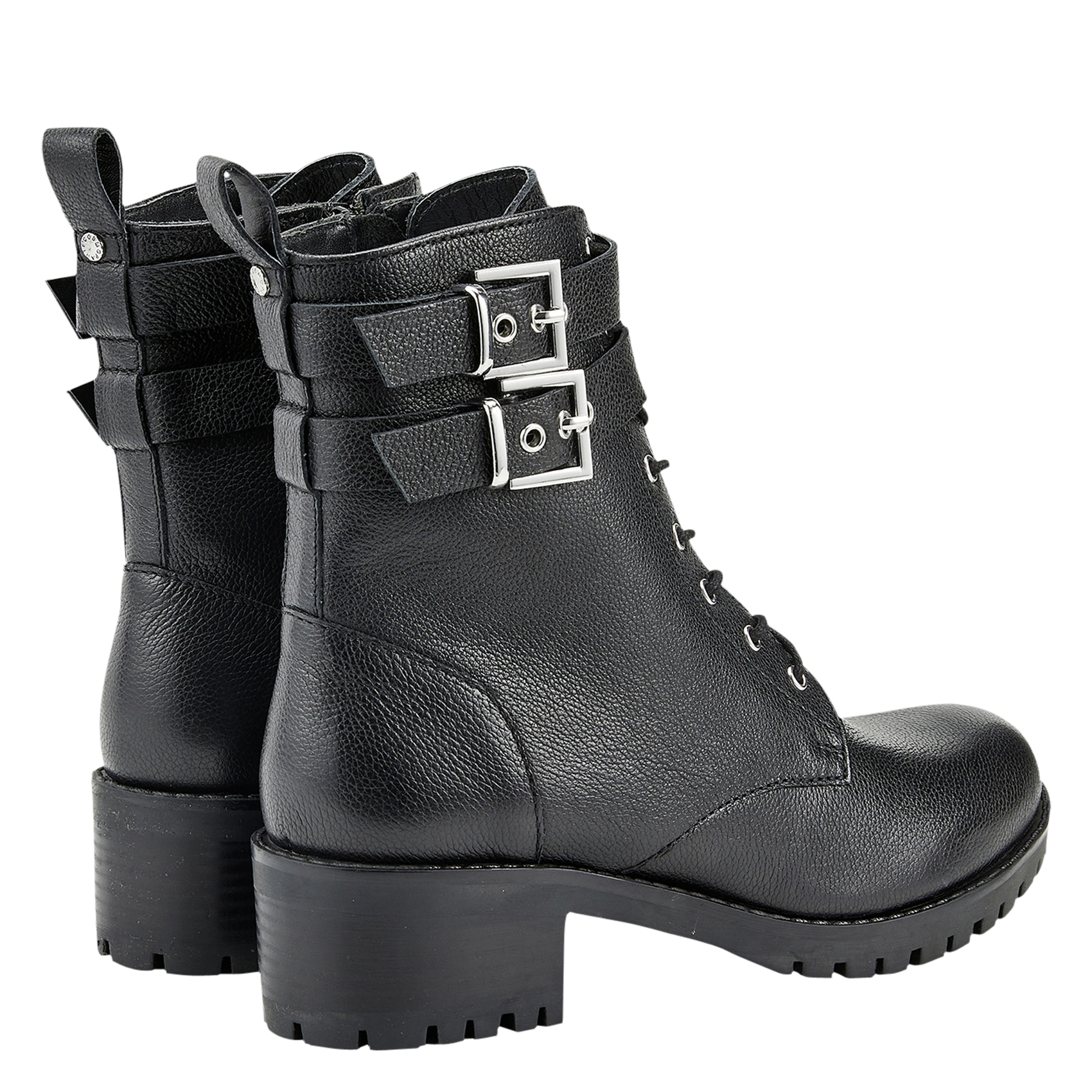 Bottines à lacets en cuir COSMOPARIS Black