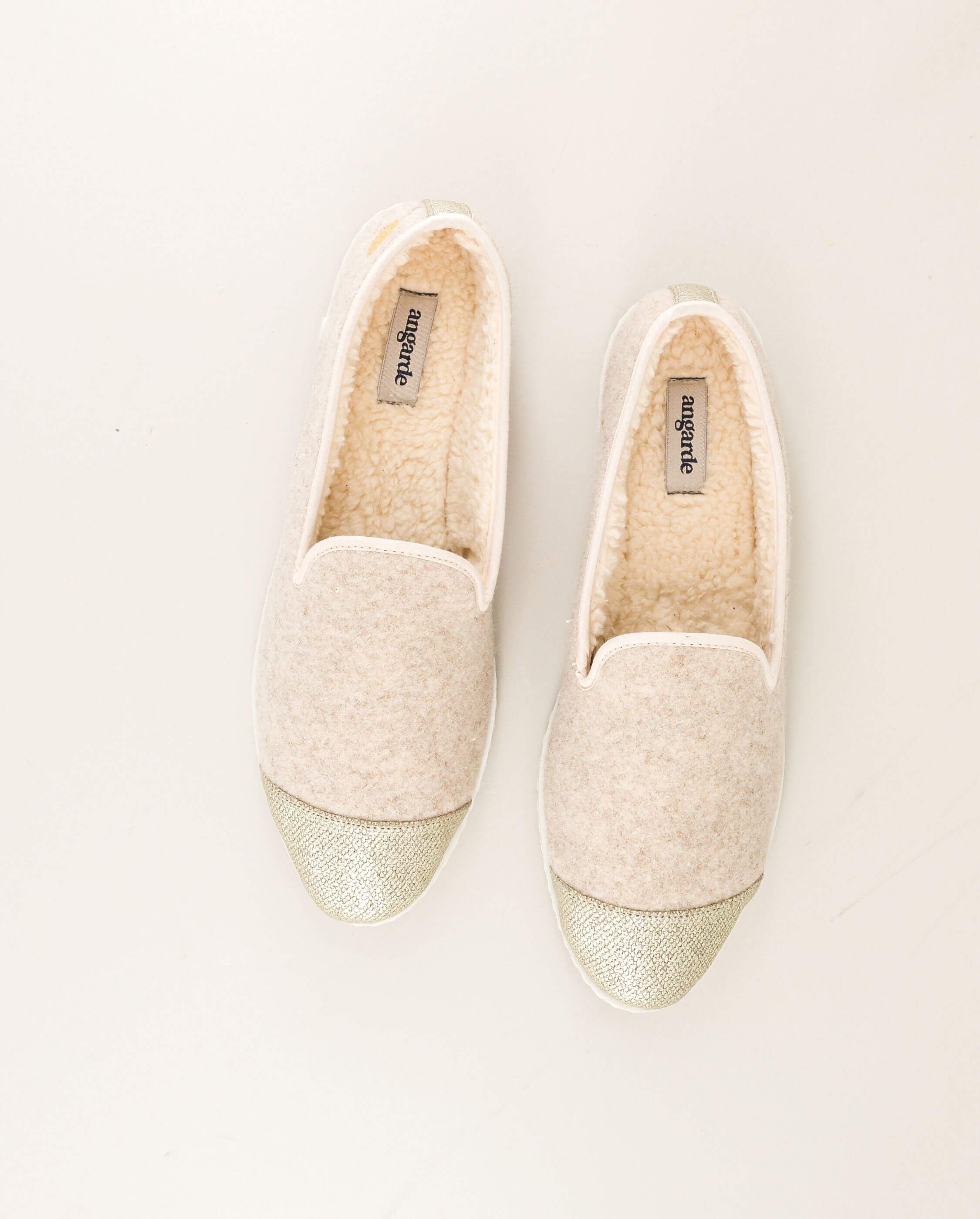 Women's slipper collab' x l'arrangeuse, golden beige ANGARDE Beige