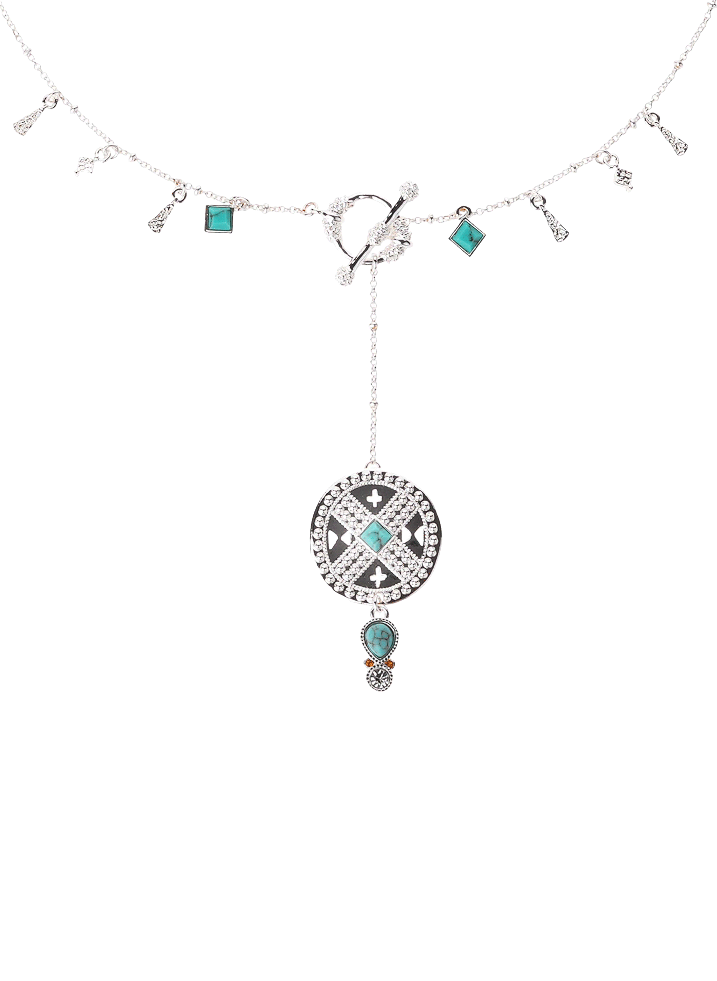 Chain necklace with charms and central pendant HIPANEMA Silver