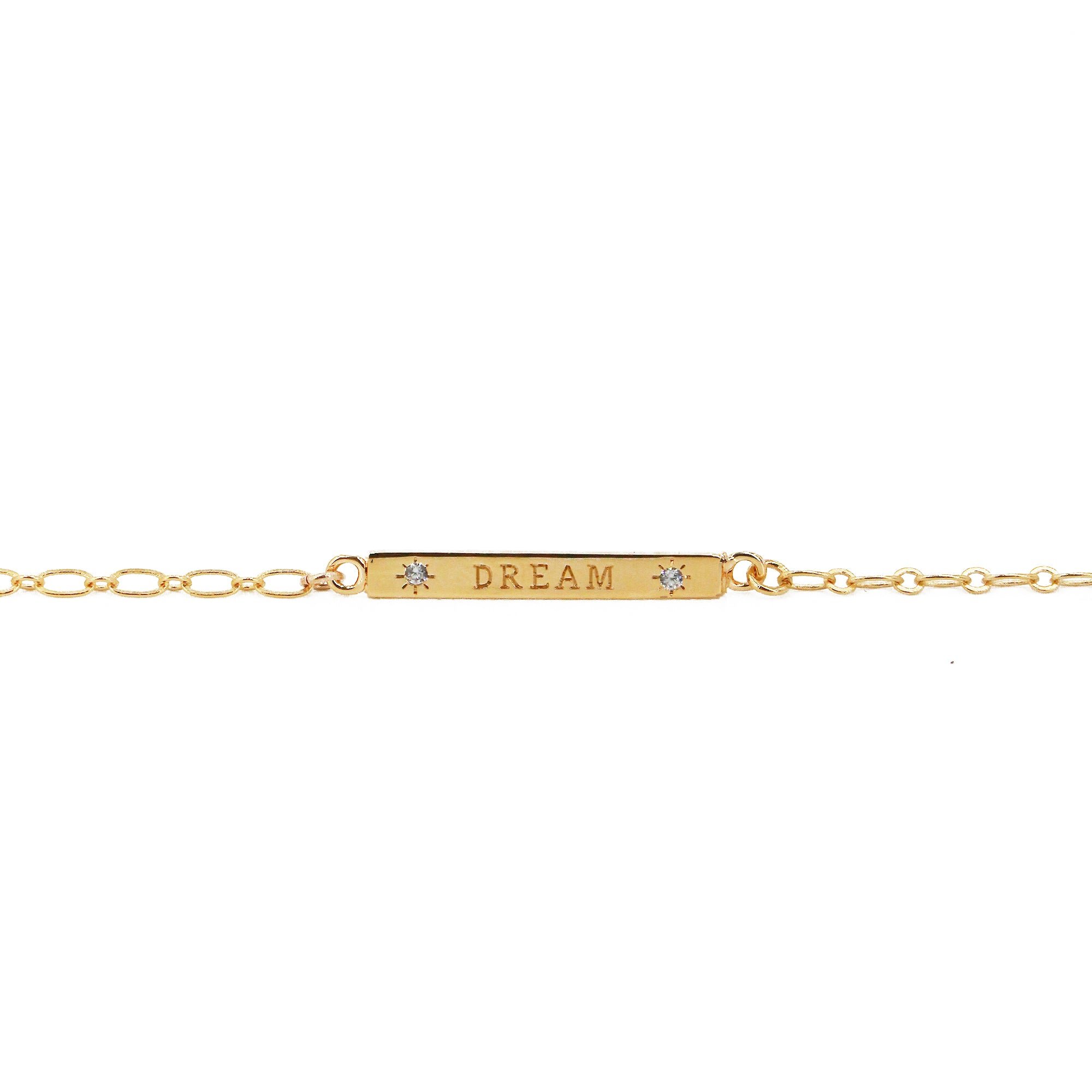 Gold plated mantra bracelet NILAI Golden