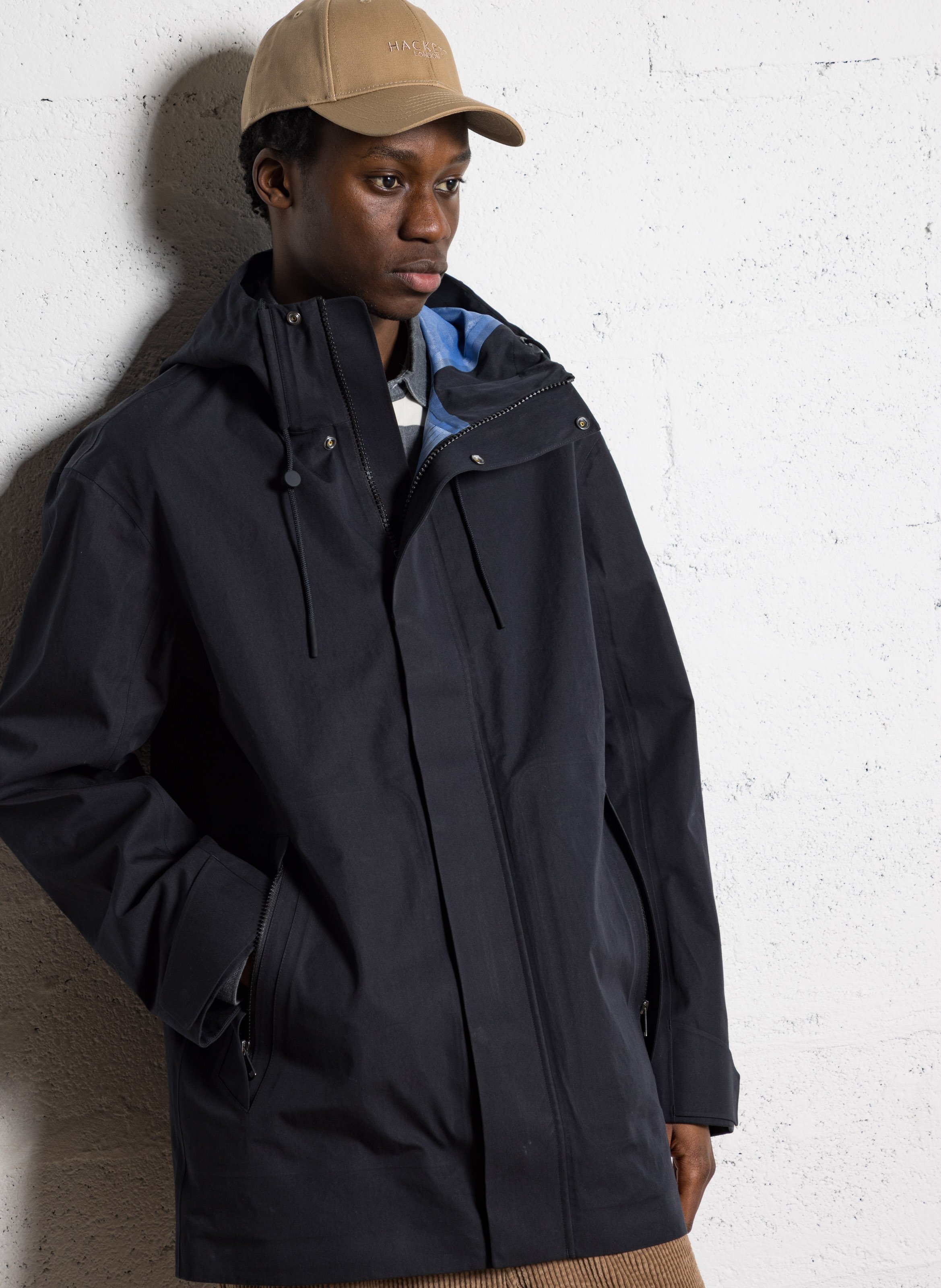 Parka à capuche en coton mélangé AIGLE Noir