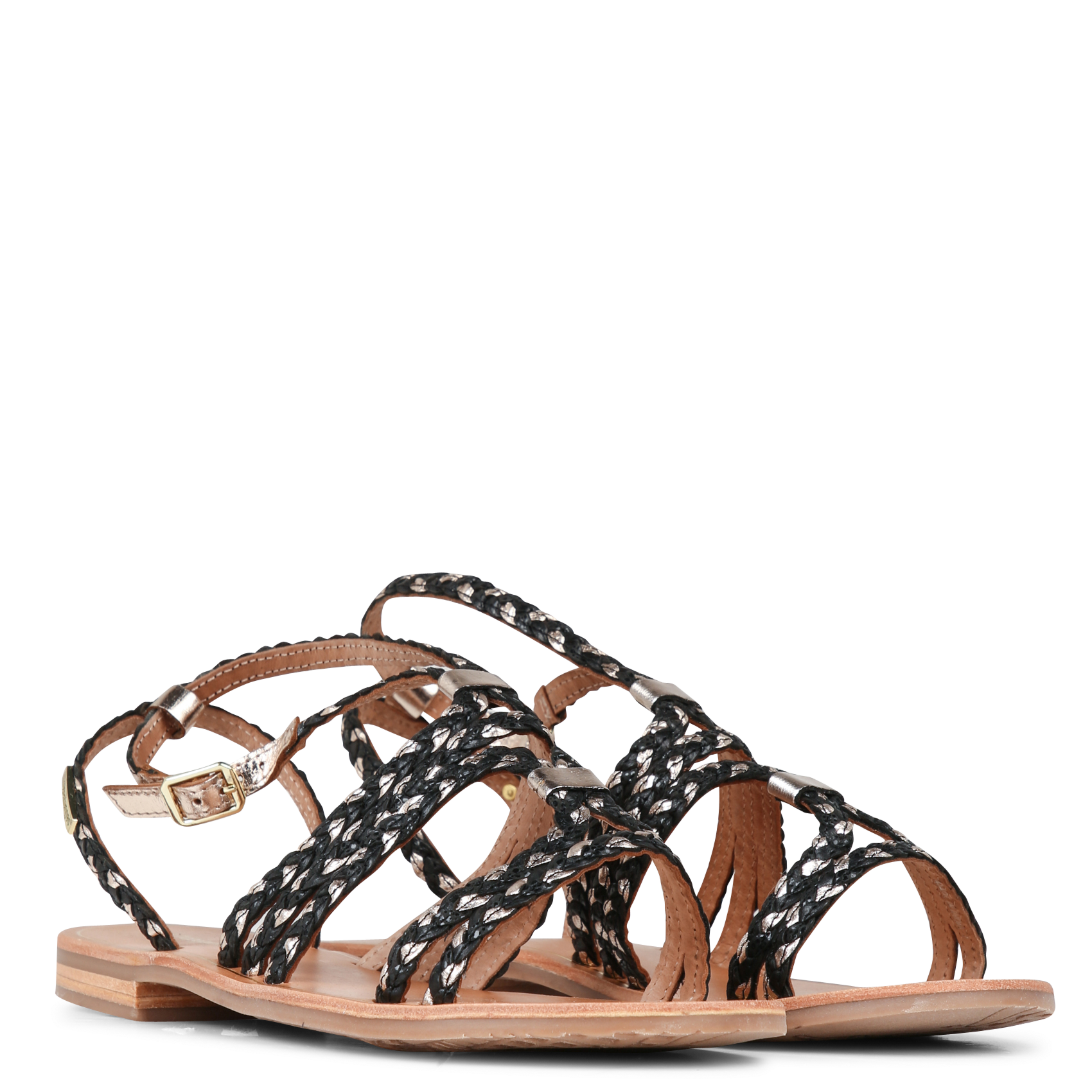 Braided leather sandals LES TROPEZIENNES PAR M.BELARBI Black