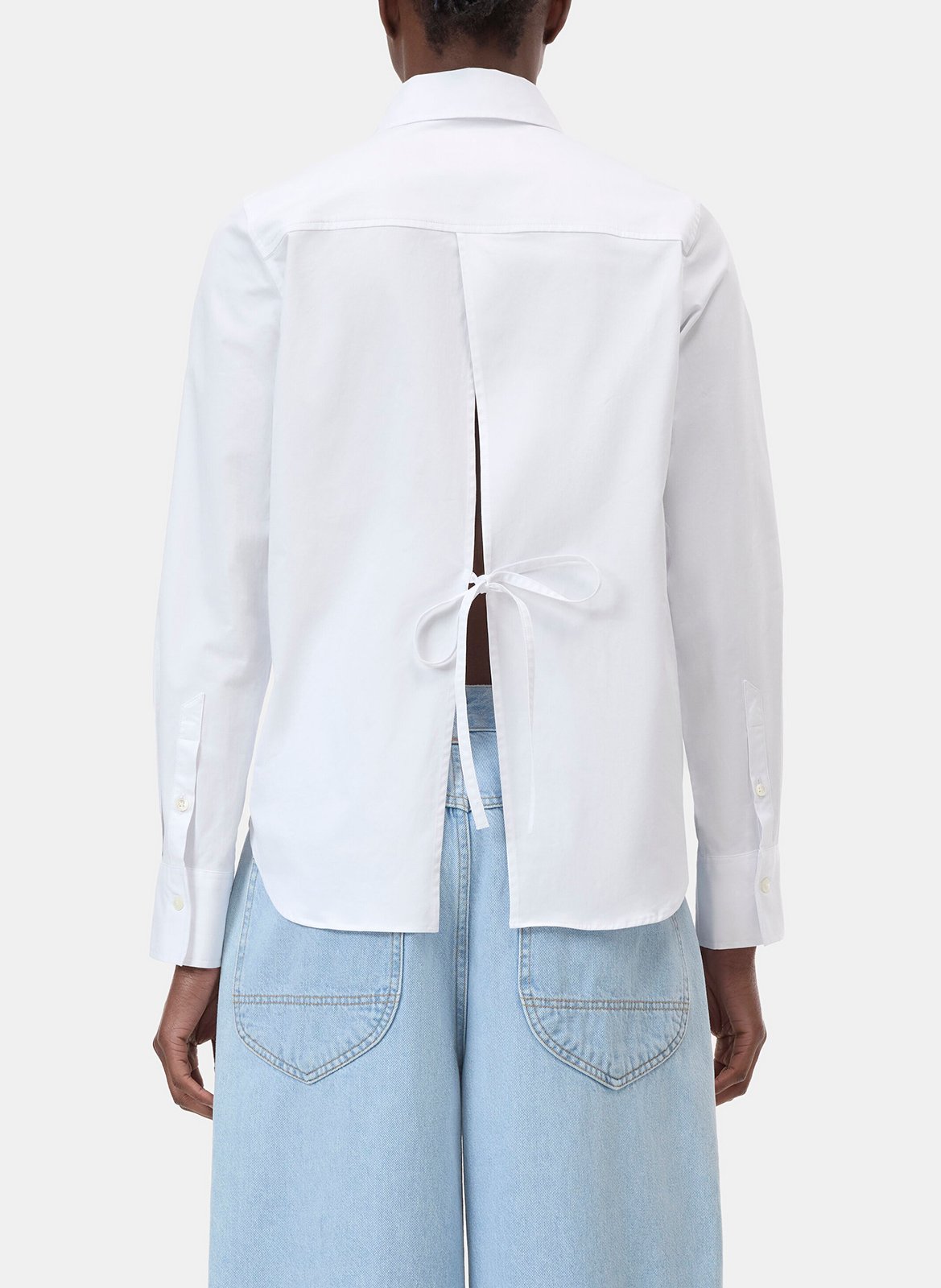 Chemise droite avec détail dos en coton bio CLOSED Blanc