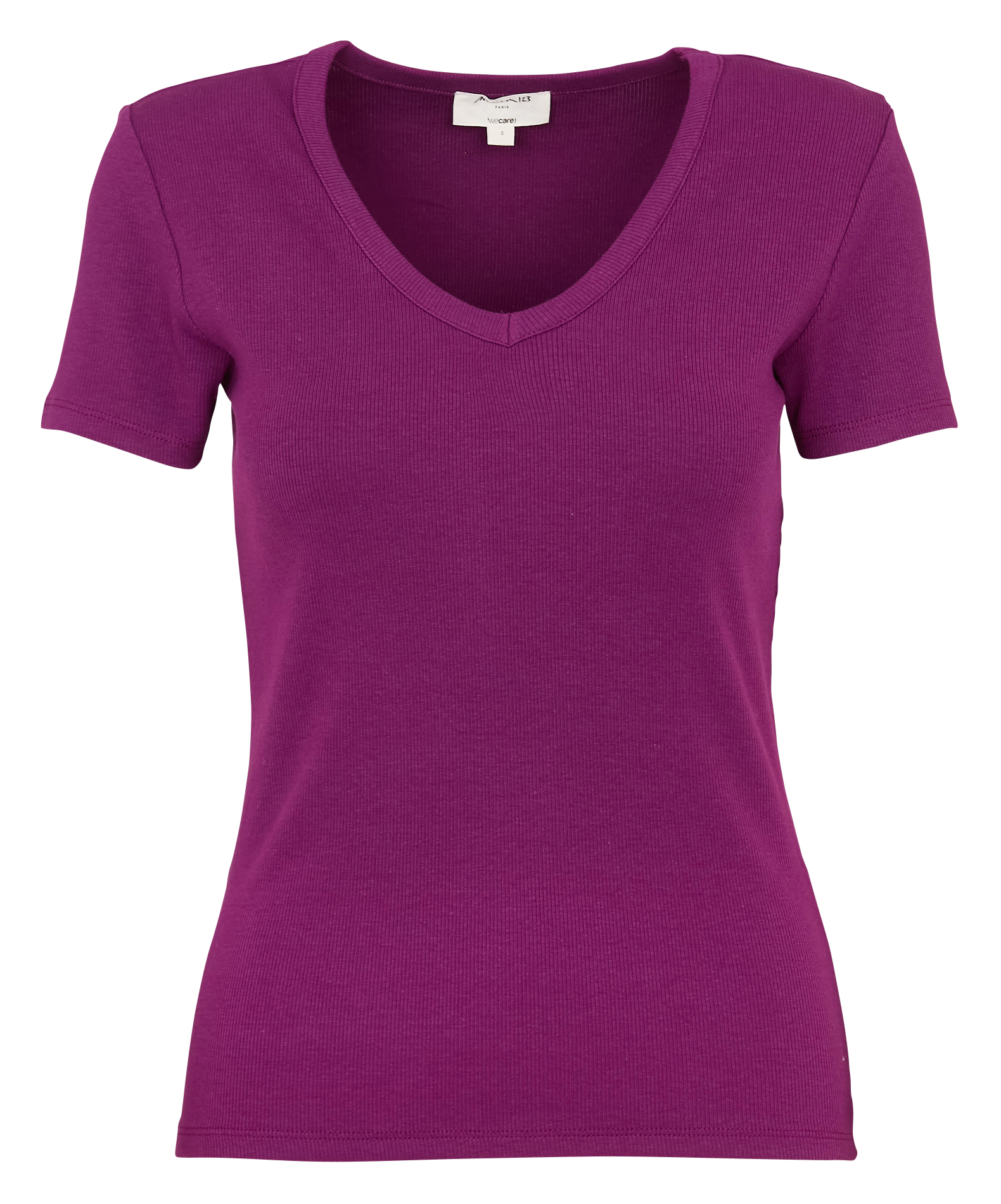 Basic cotton-mix T-shirt MAISON 123 Purple