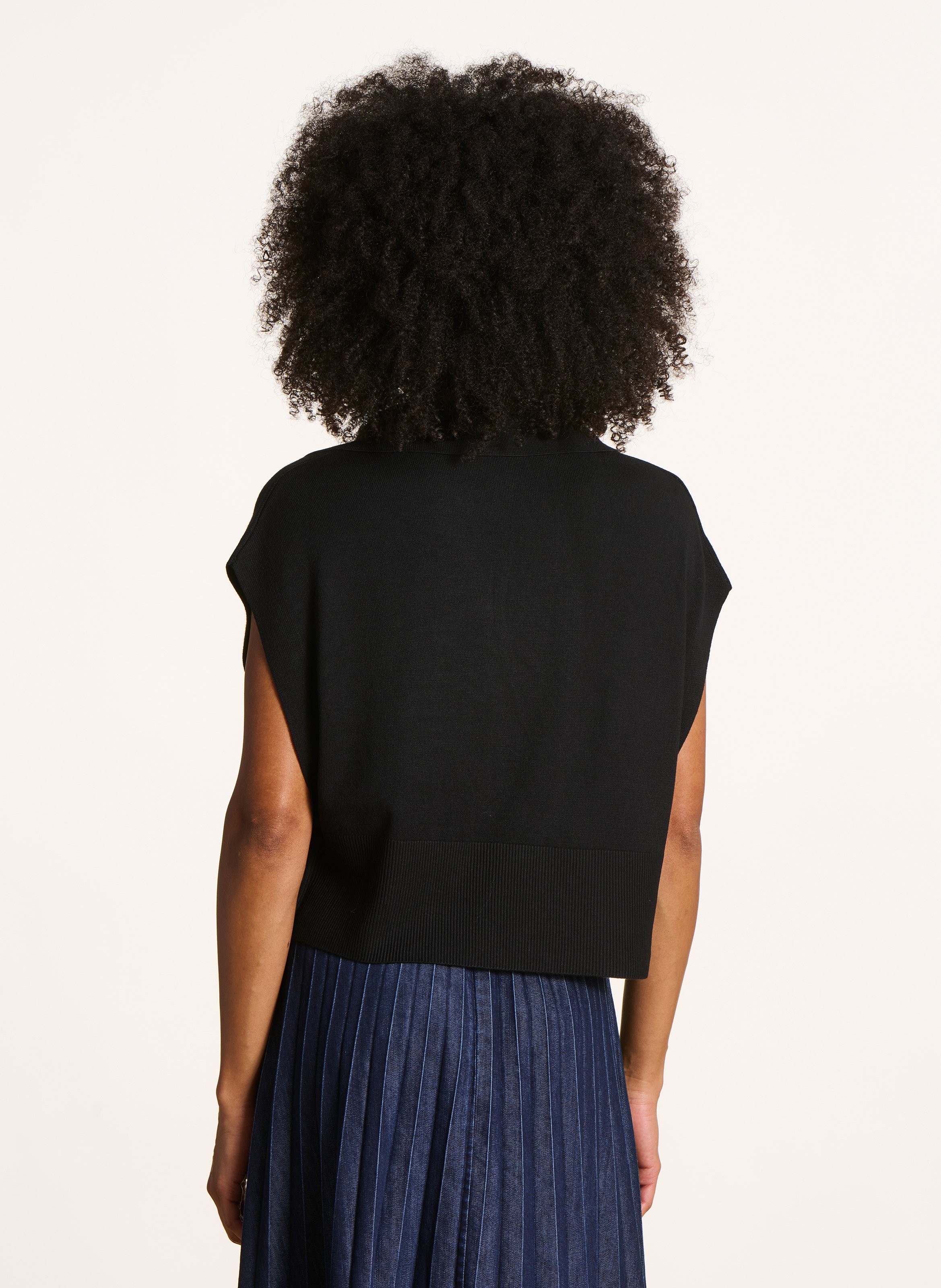 Oversized polo neck sweater LA FEE MARABOUTEE Black