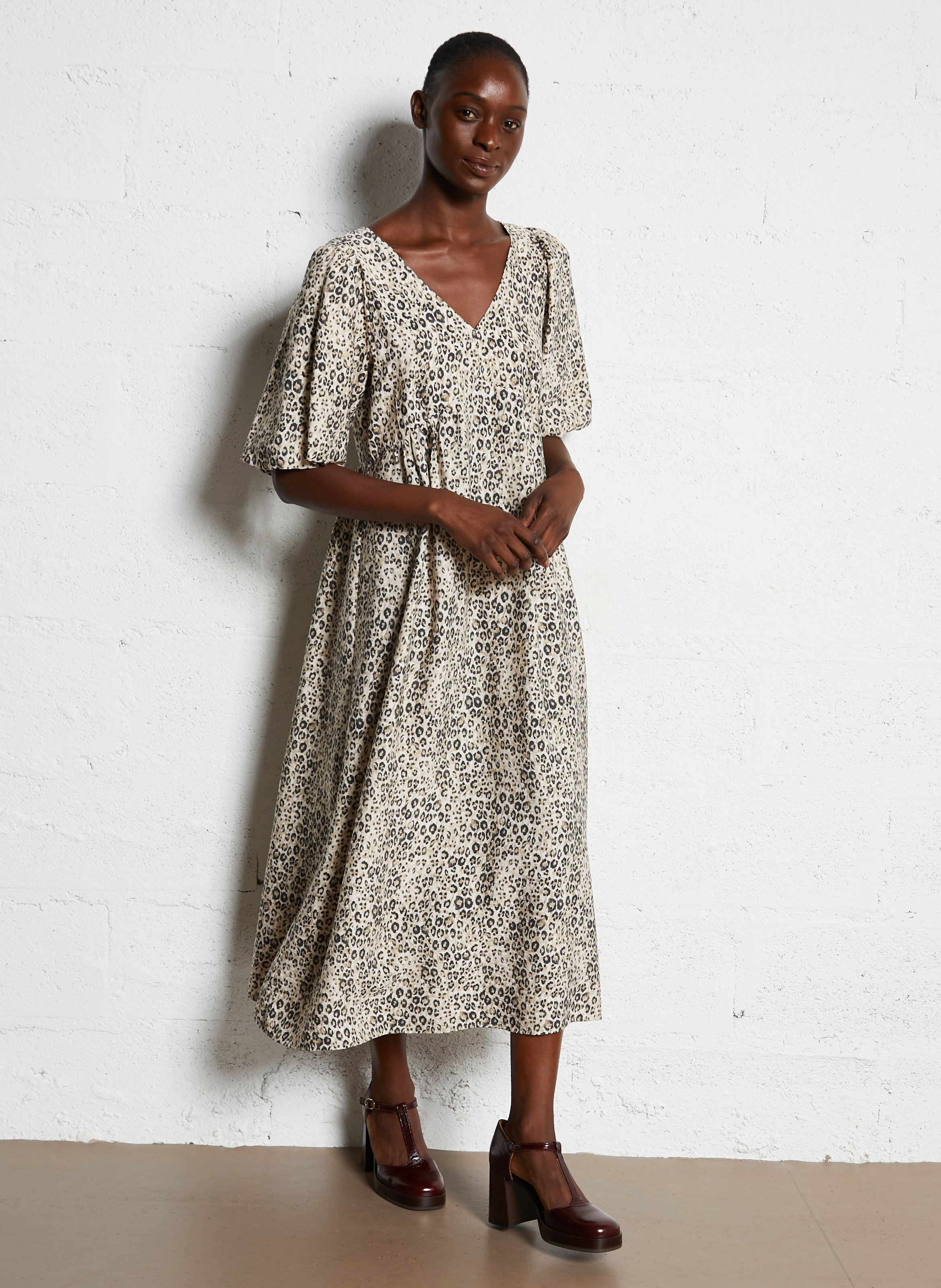 Alice heeled leather sandals BOCAGE Brown