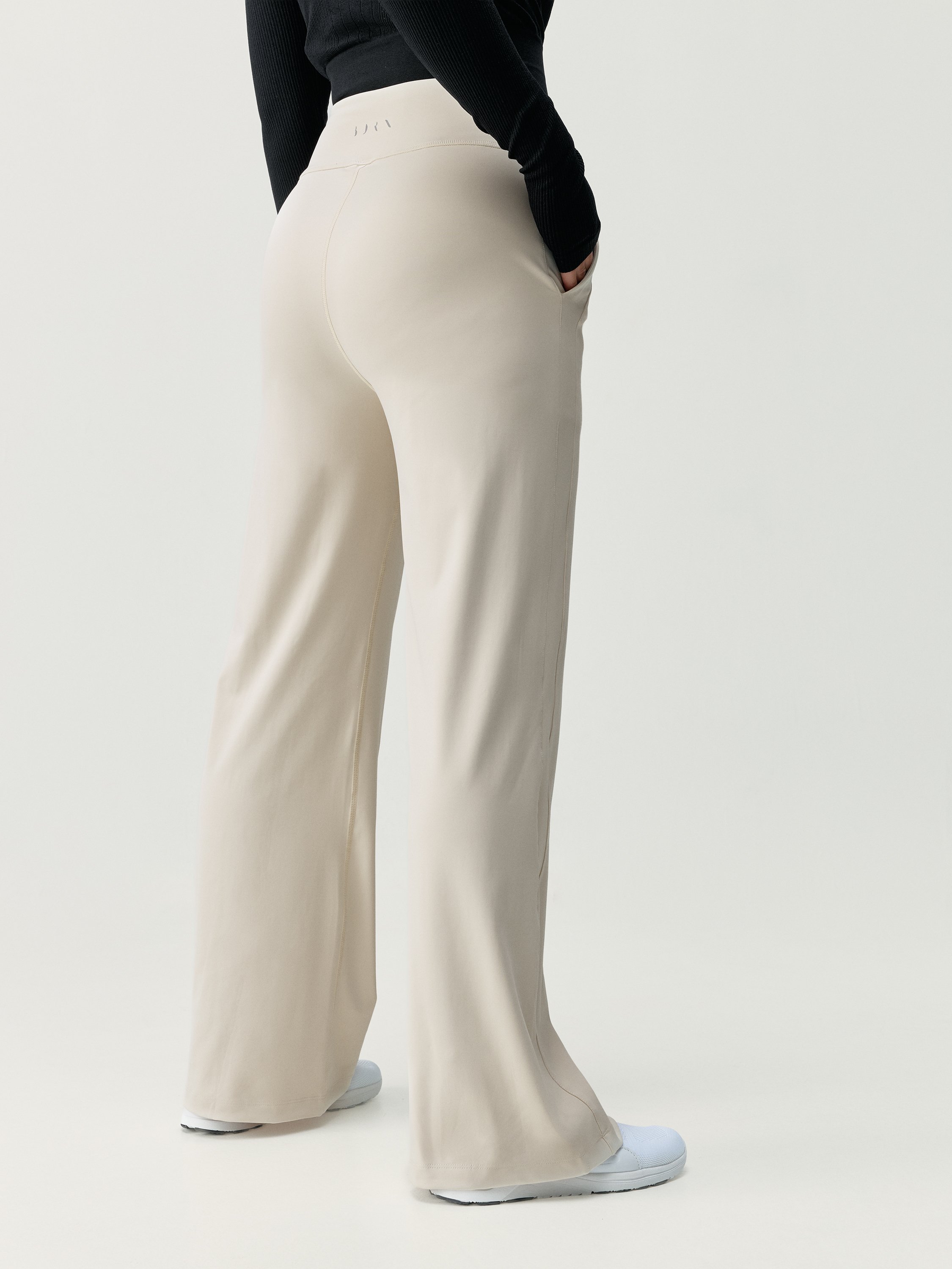 Comfortable straight cut trousers Lua BORN LIVING YOGA White