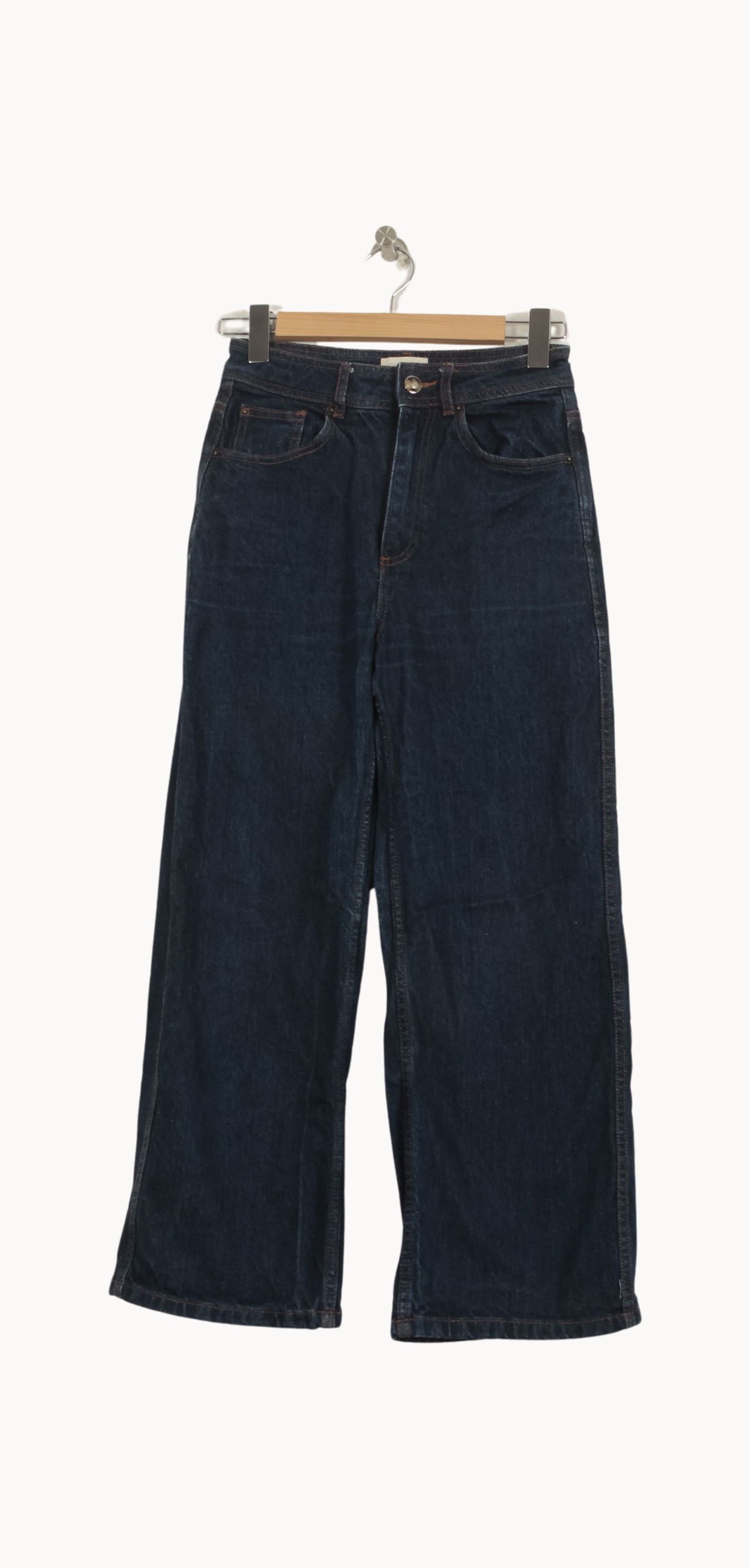 Cropped slim jeans with studs SEZANE - Seconde main Blue
