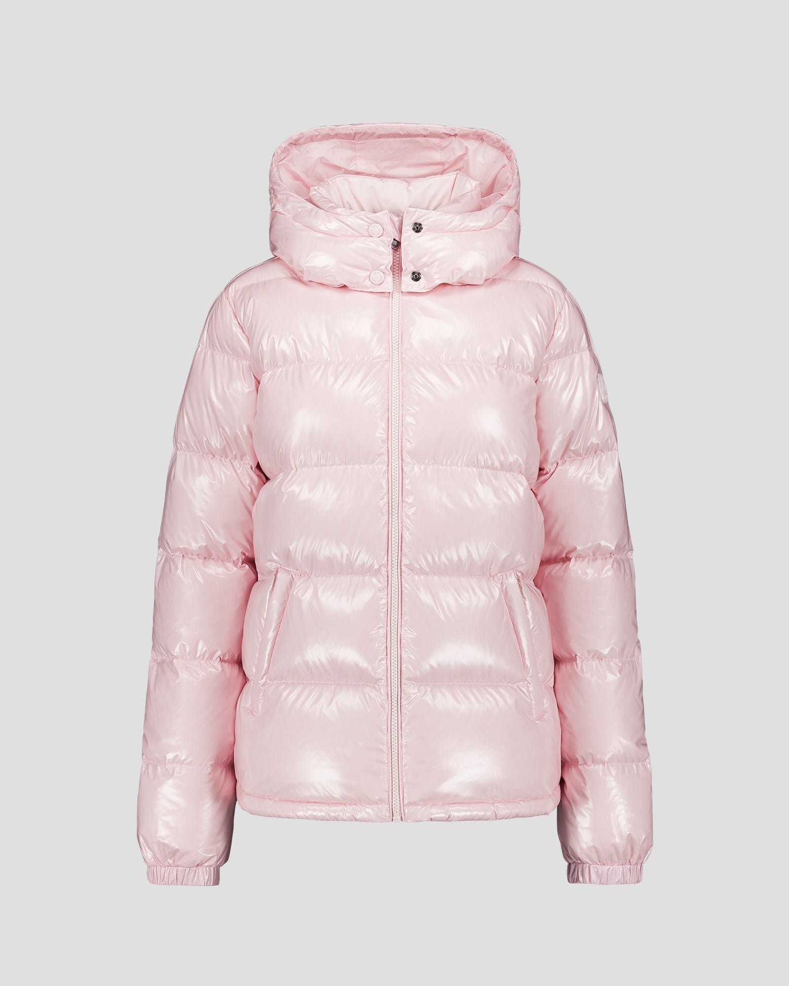 Petal Pink Prague Lacquered Puffer Jacket for Extreme Cold JOTT Pink