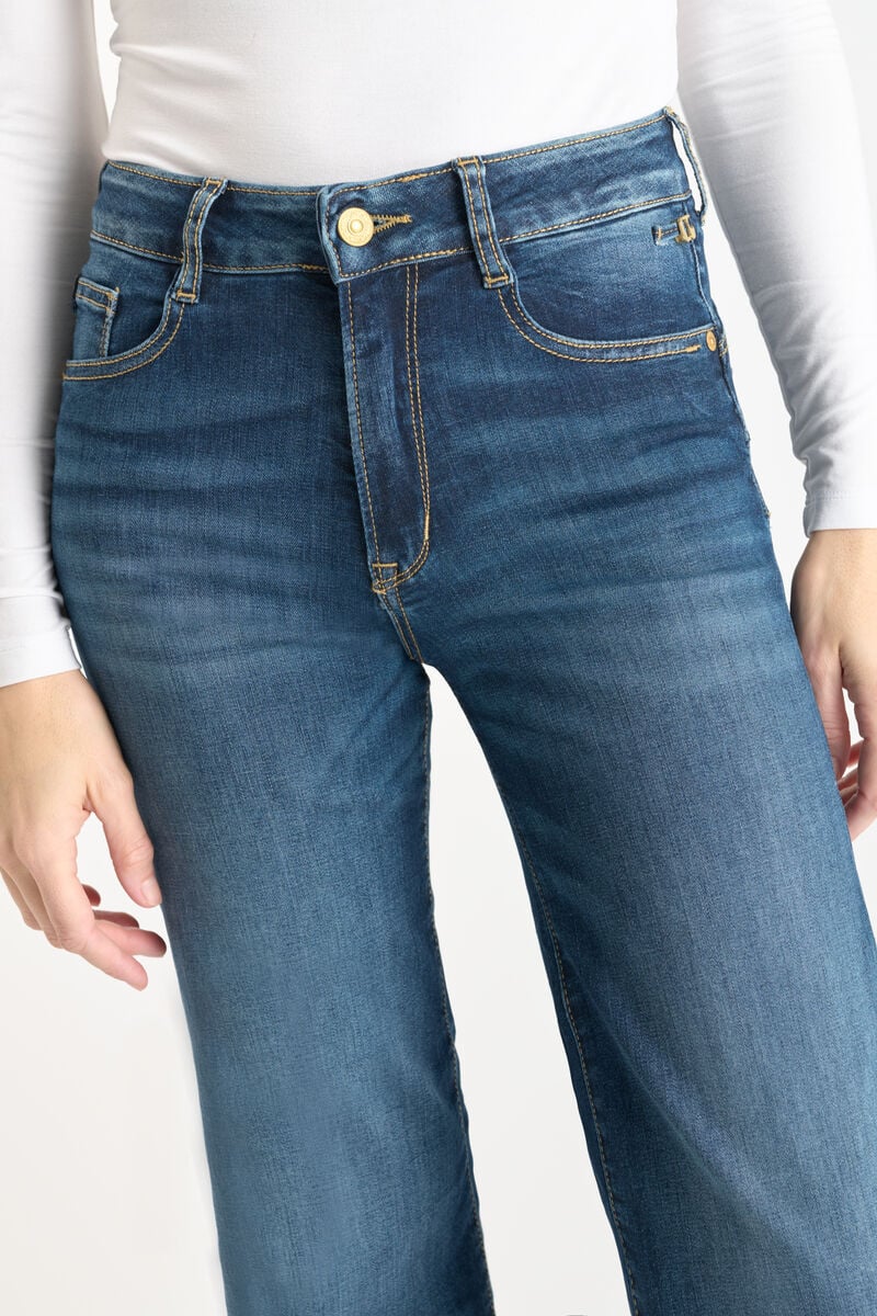 High waist flare jeans, 34 length LE TEMPS DES CERISES Blue