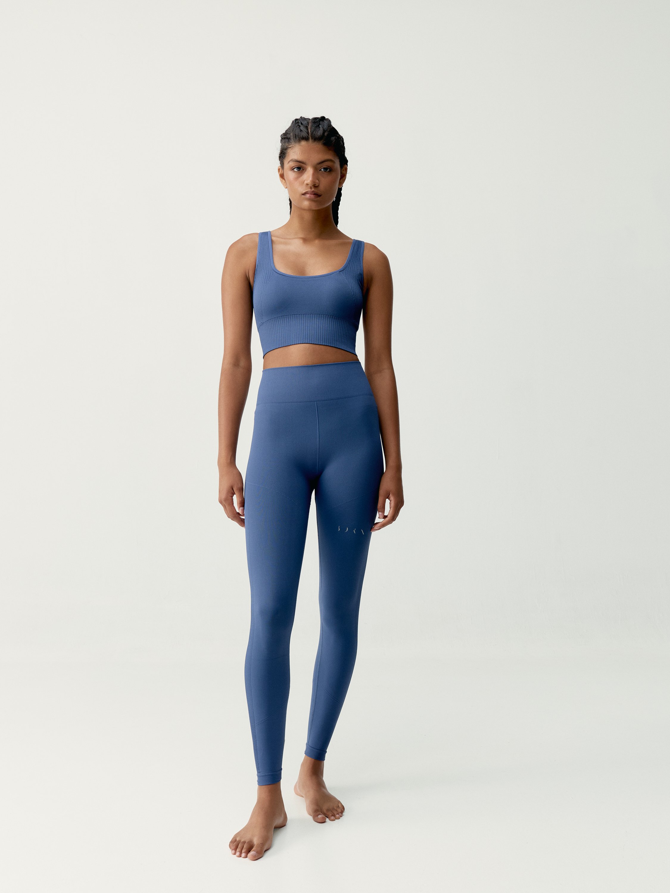 Seamless sports bra with removable padding BORN LIVING YOGA Blue
