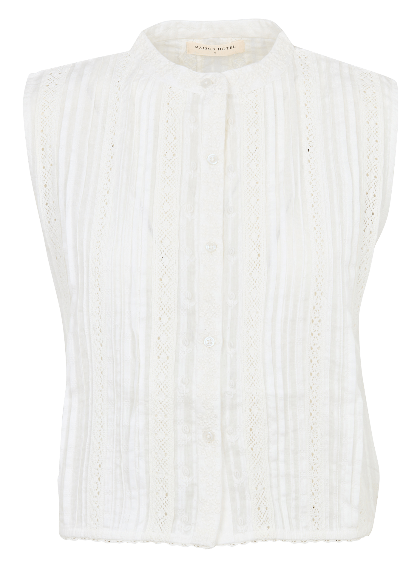 Aimee - Plumetis-Oberteil MAISON HOTEL Weiss