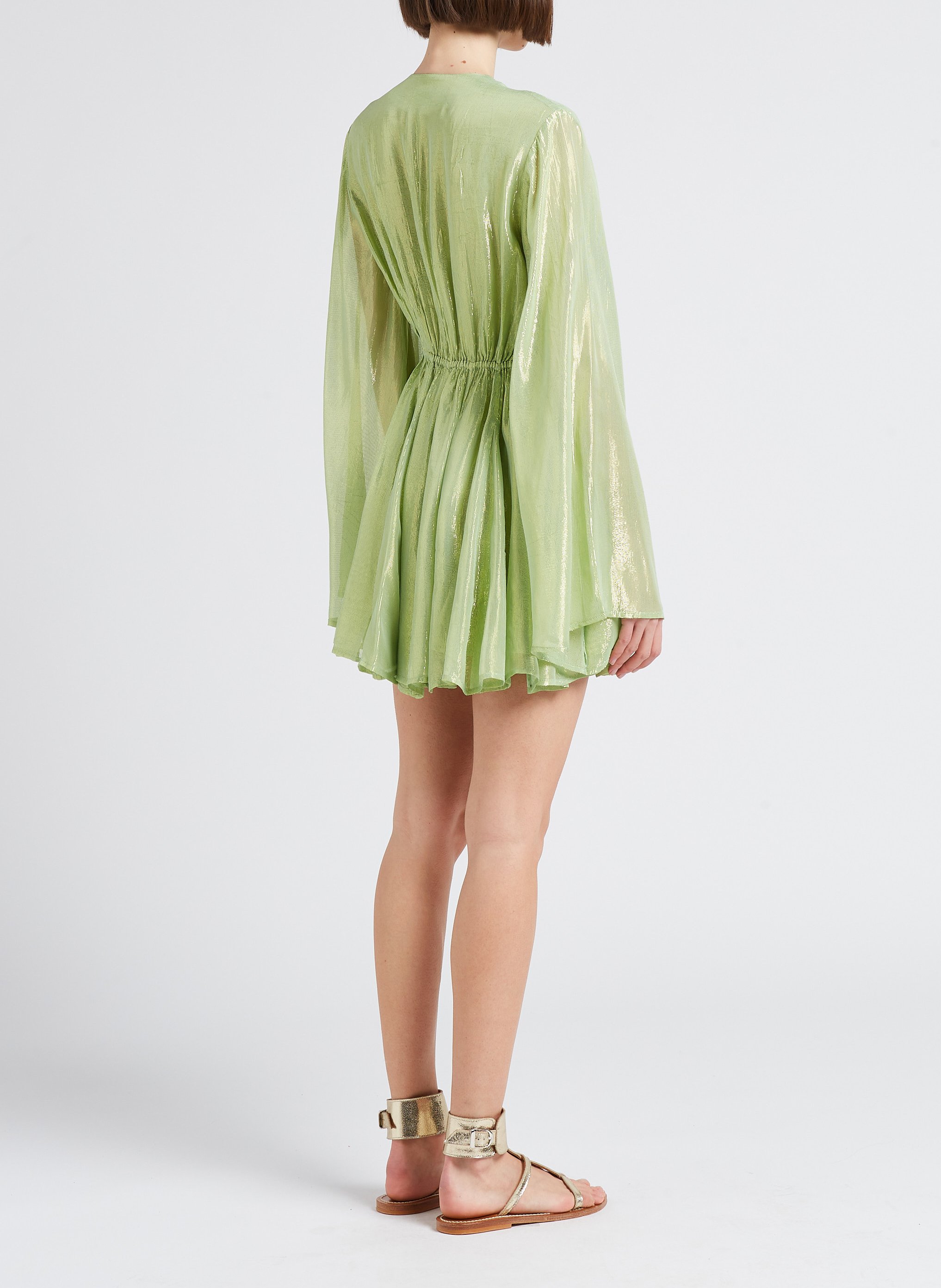 Robe courte col V évasée SUNDRESS Vert