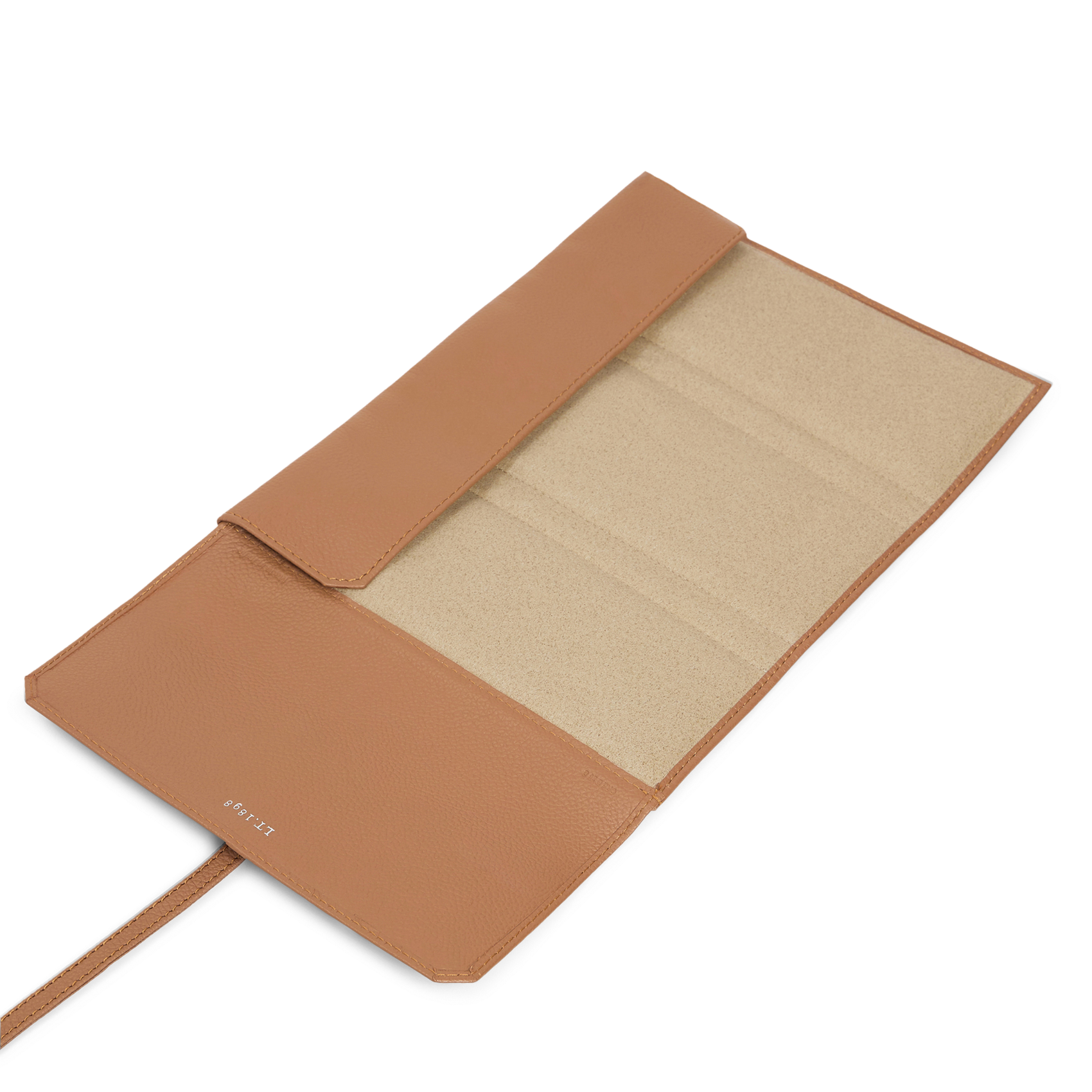 Etui de voyage en cuir grainé uni LE TANNEUR Beige