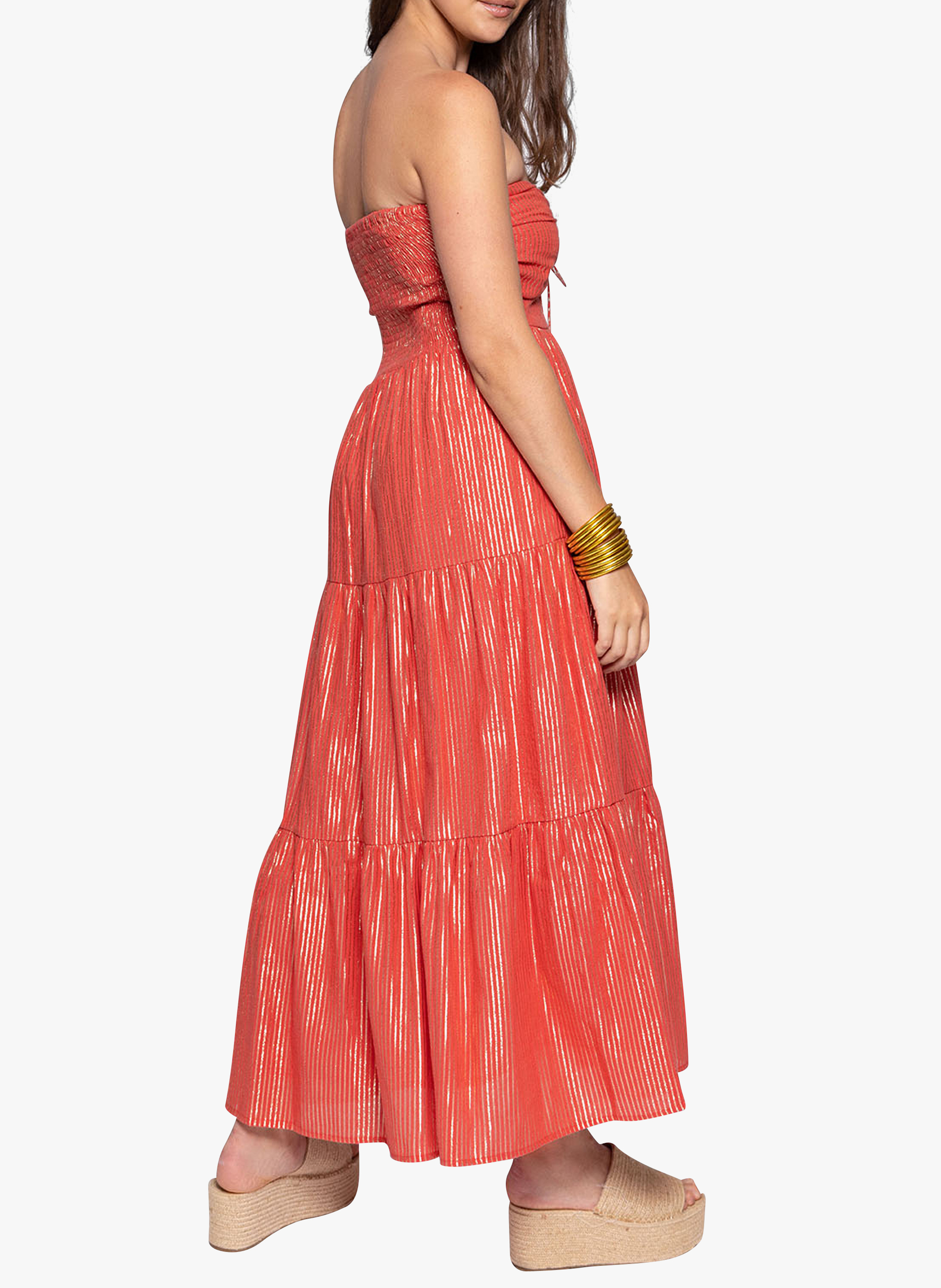 Robe longue en coton mélangé SUNDRESS Rose