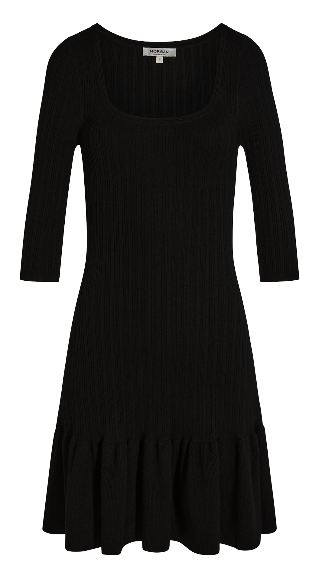 Robe midi col rond MORGAN Noir