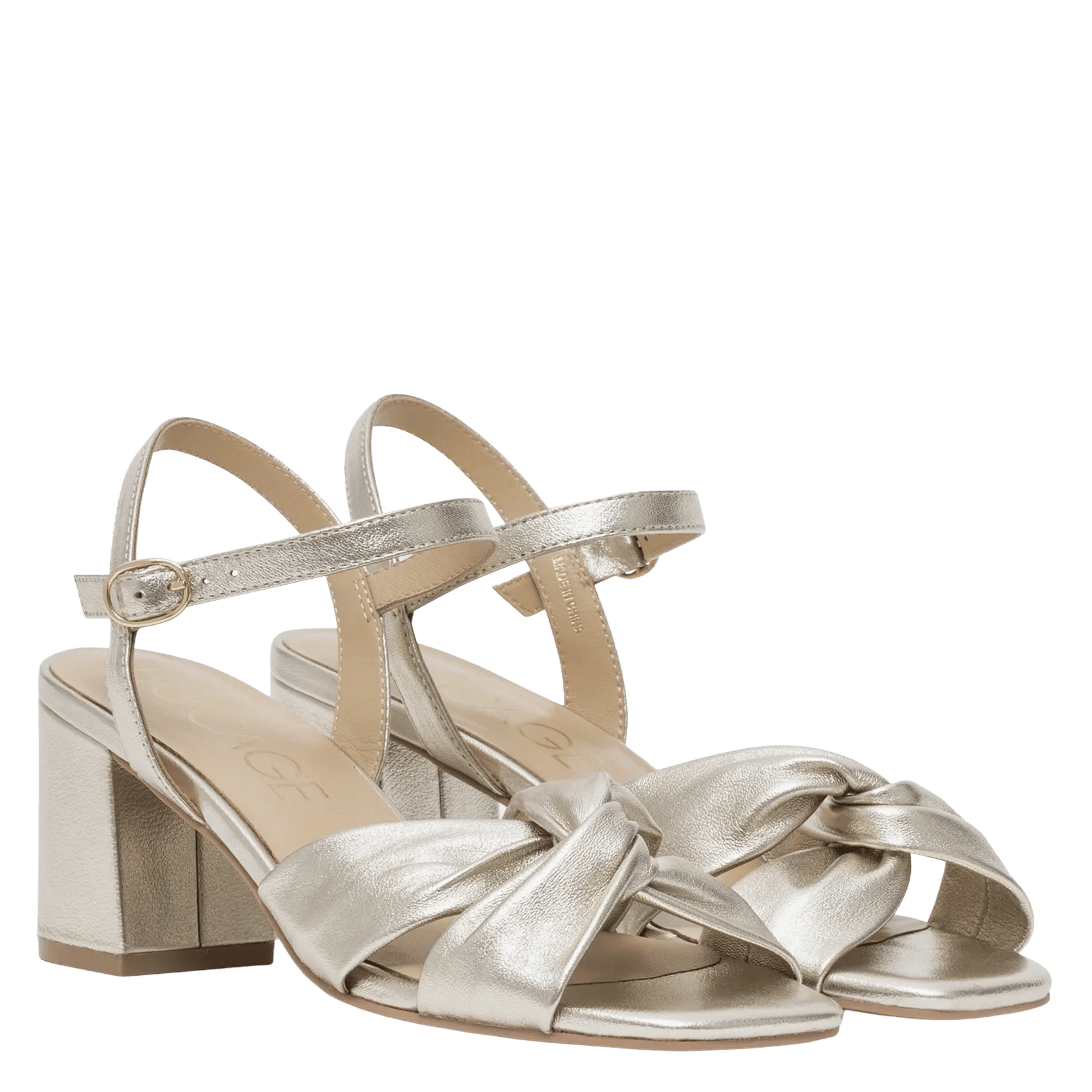 Sandales à talons en cuir BOCAGE Doré