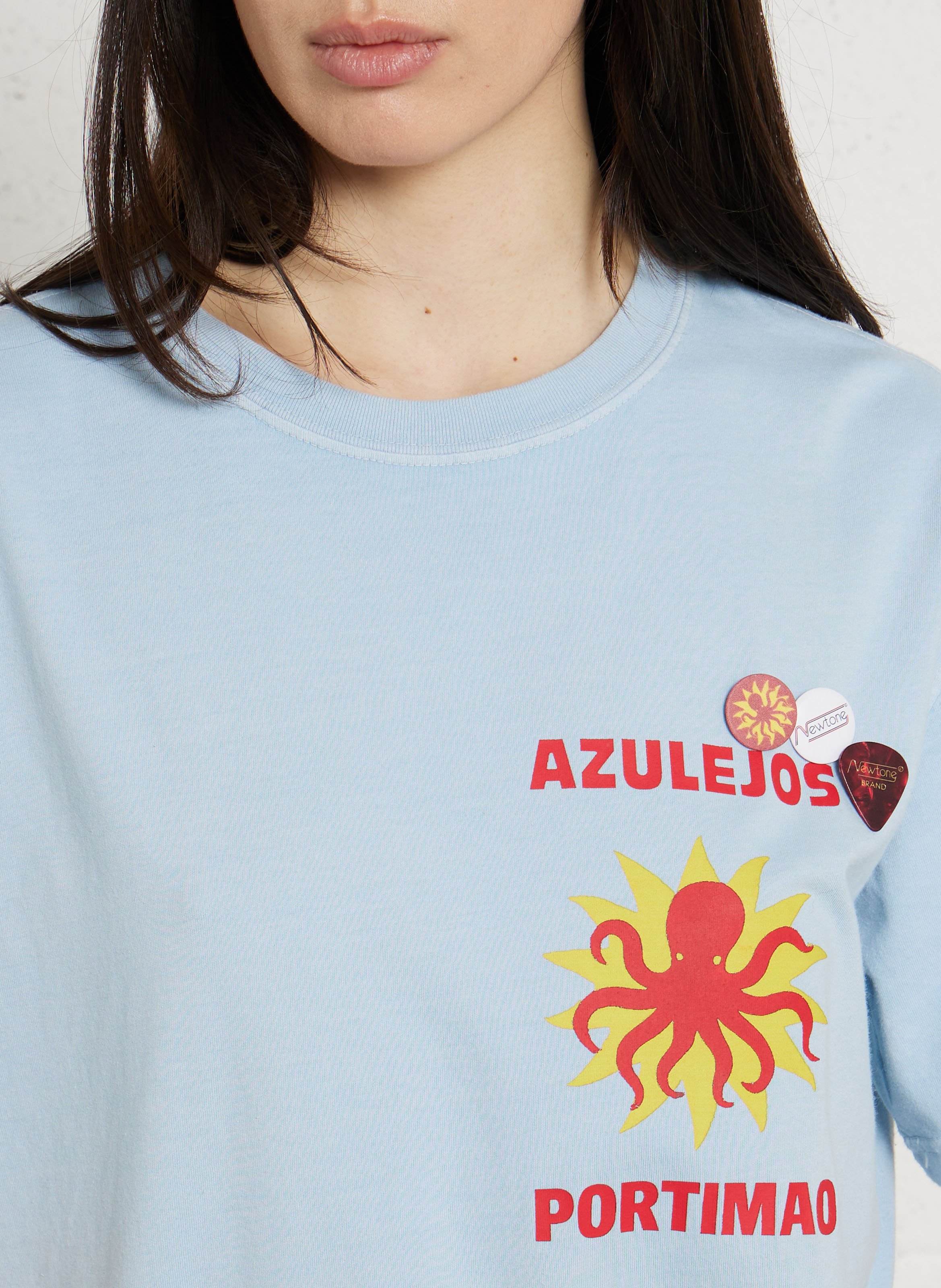 Bedruckte Strickjacke  NEWTONE Blau