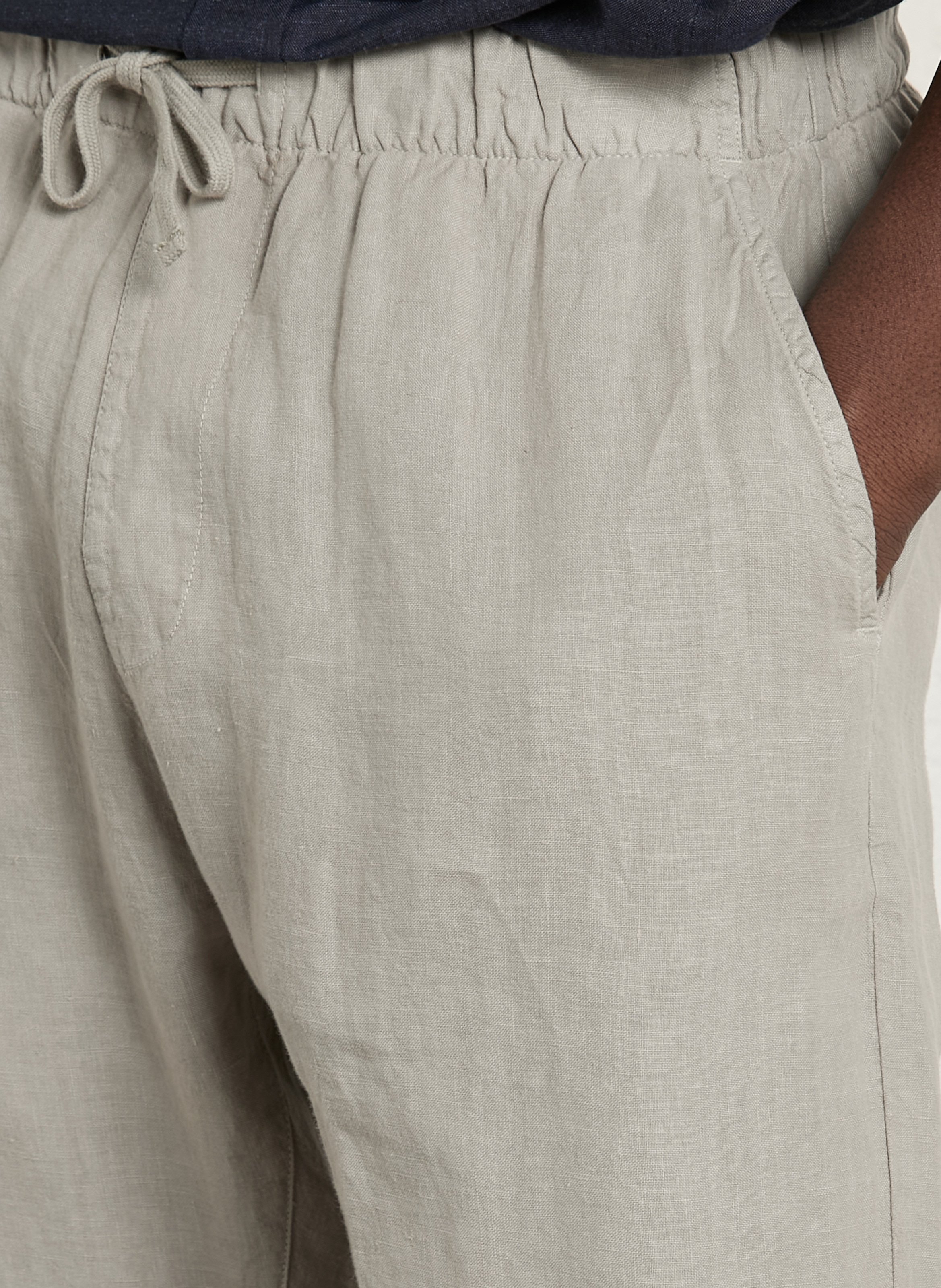 Rechte broek van linnen HARTFORD Beige