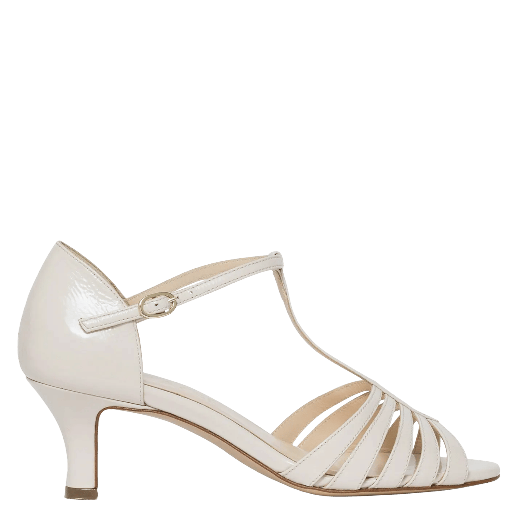 Glanzende, leren sandalen met hak BOCAGE