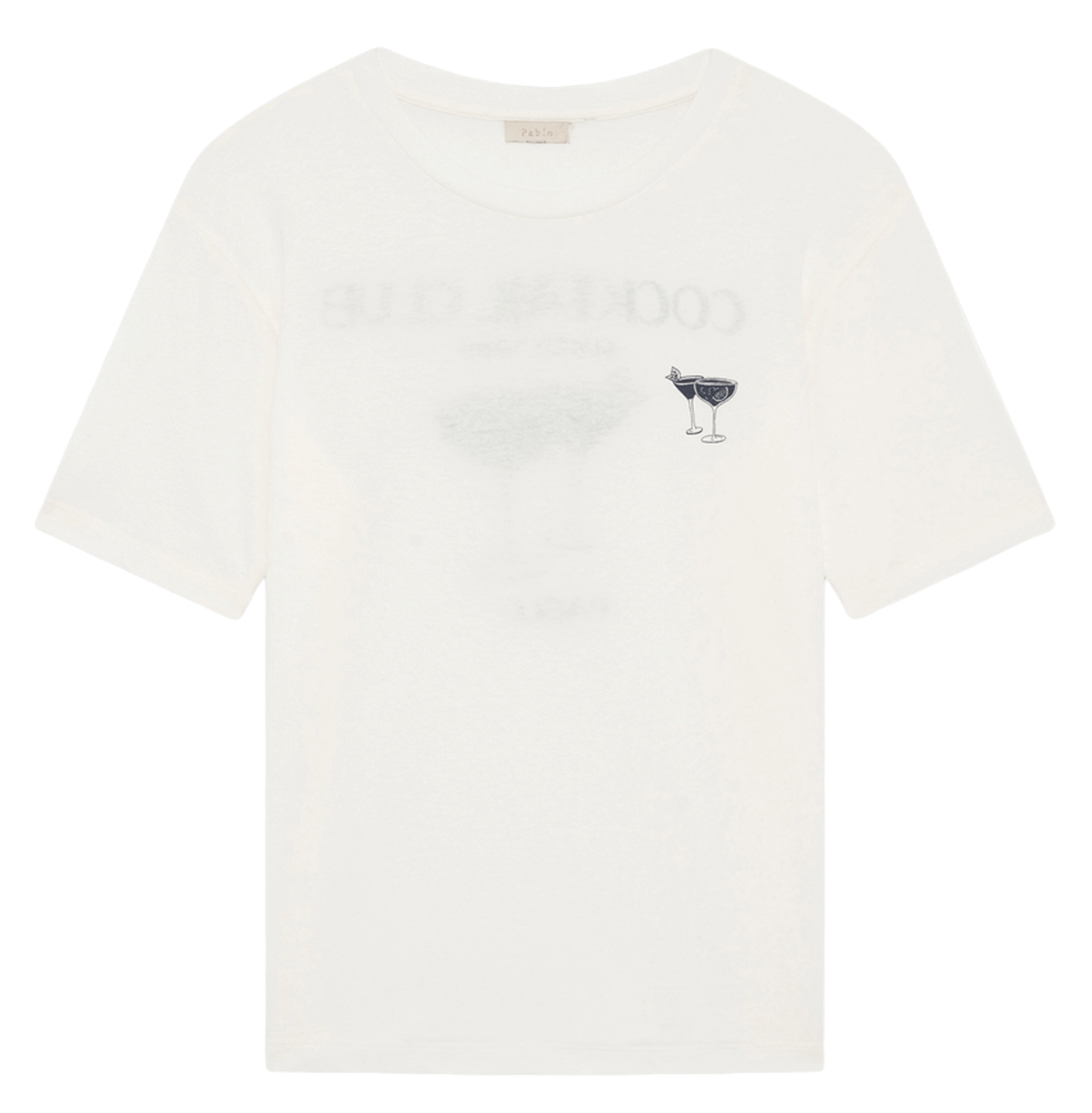 Einfarbiges Langarm-Top mit Rundhalsausschnitt PABLO Weiss