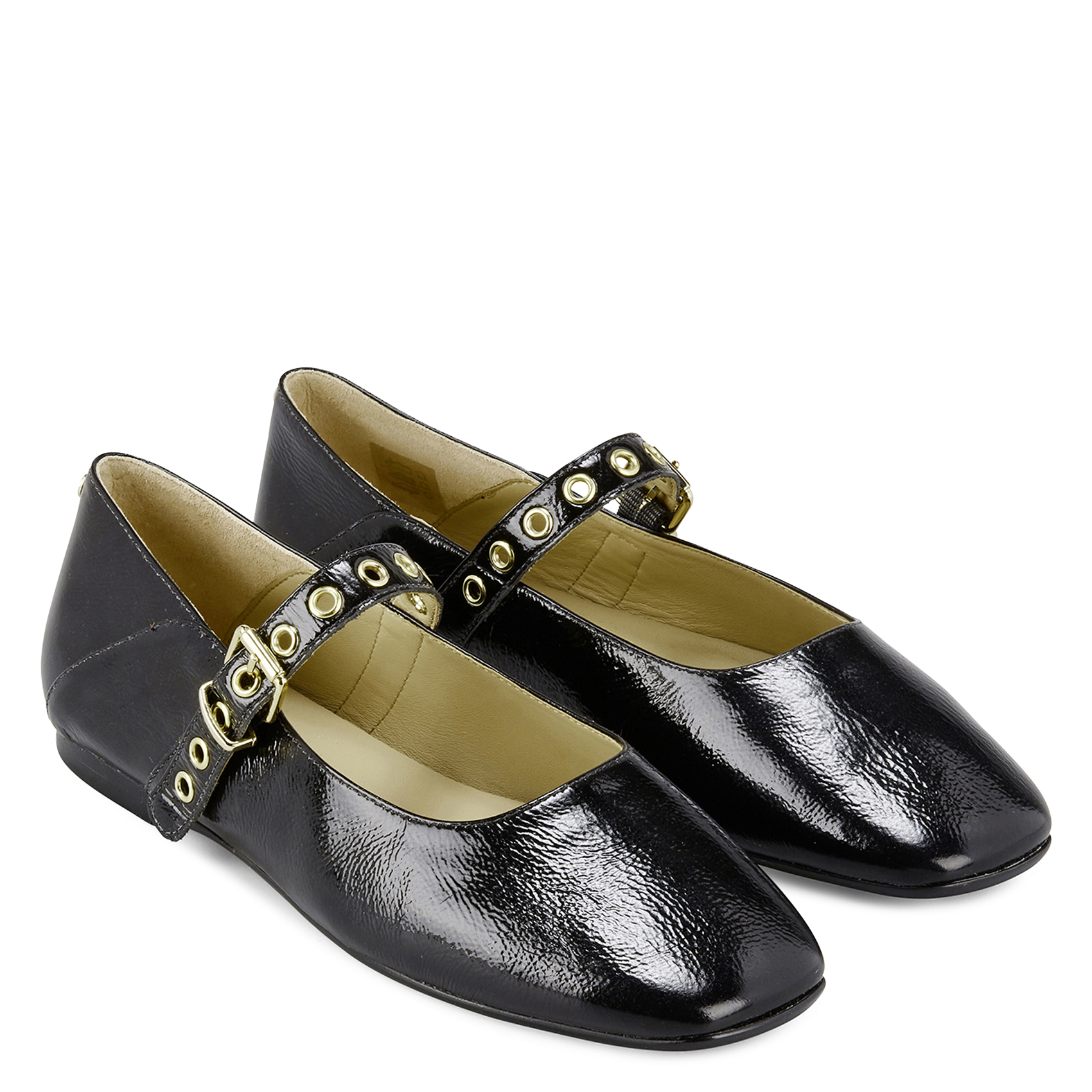 Ballerines en cuir vernis COSMOPARIS Noir