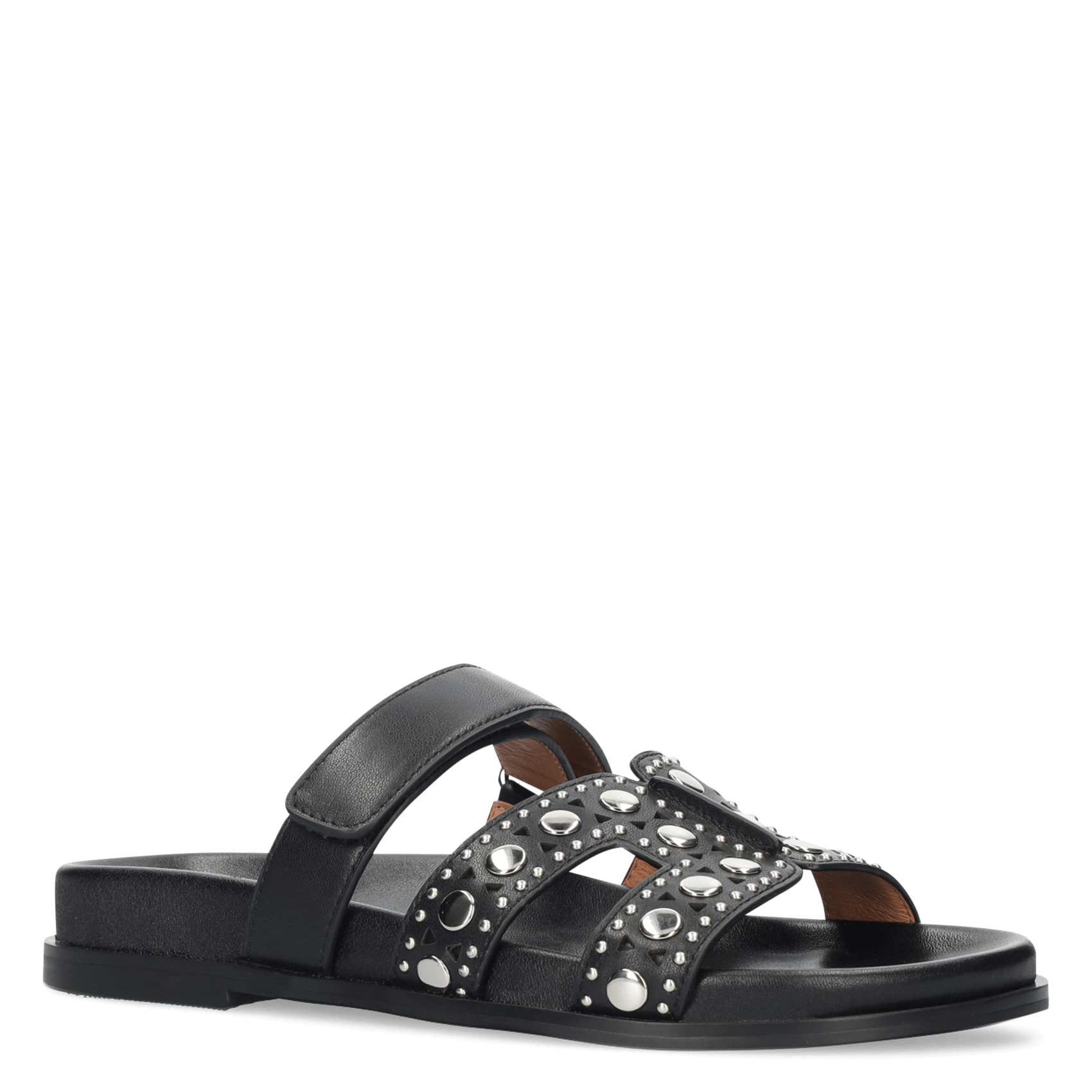 Sandales plates en cuir BIBI LOU Noir