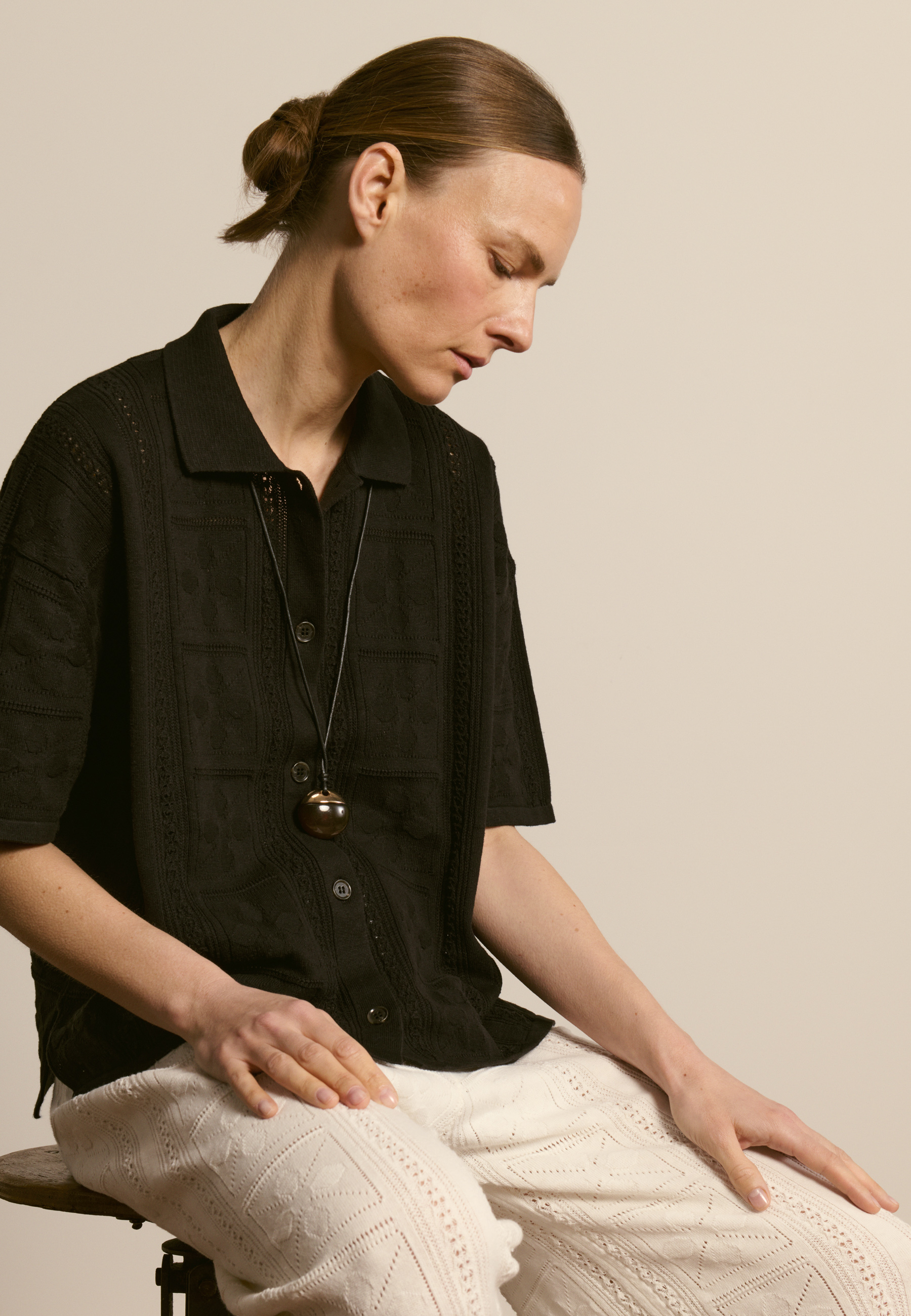 Chemise en coton ajouré MAISON MONTAGUT