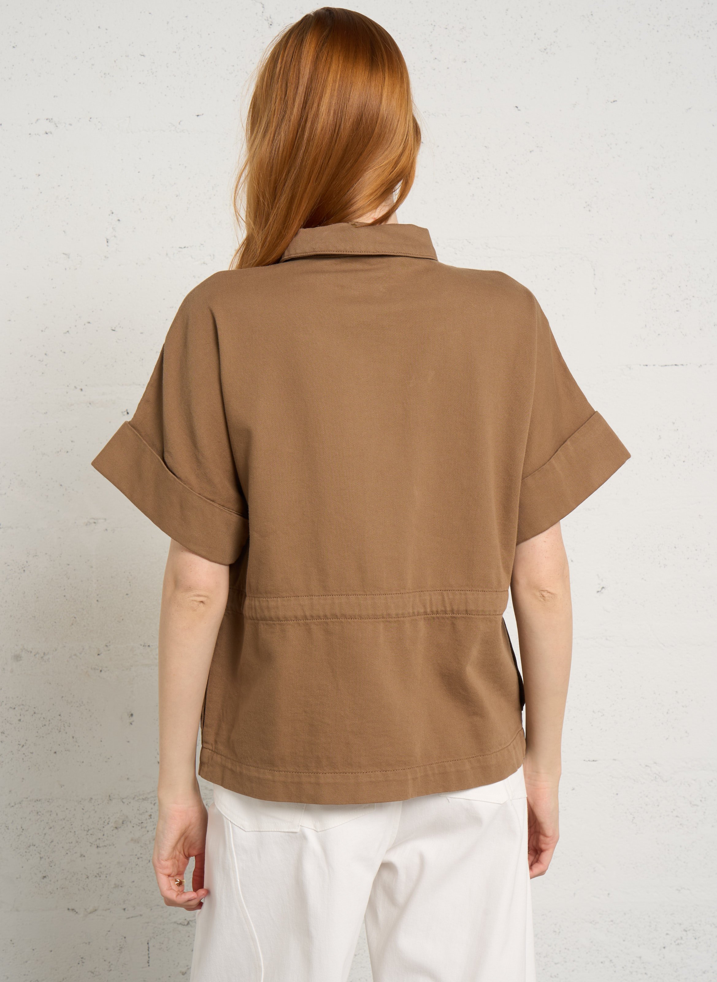 Blouse met klassieke kraag MAISON 123 Bruin