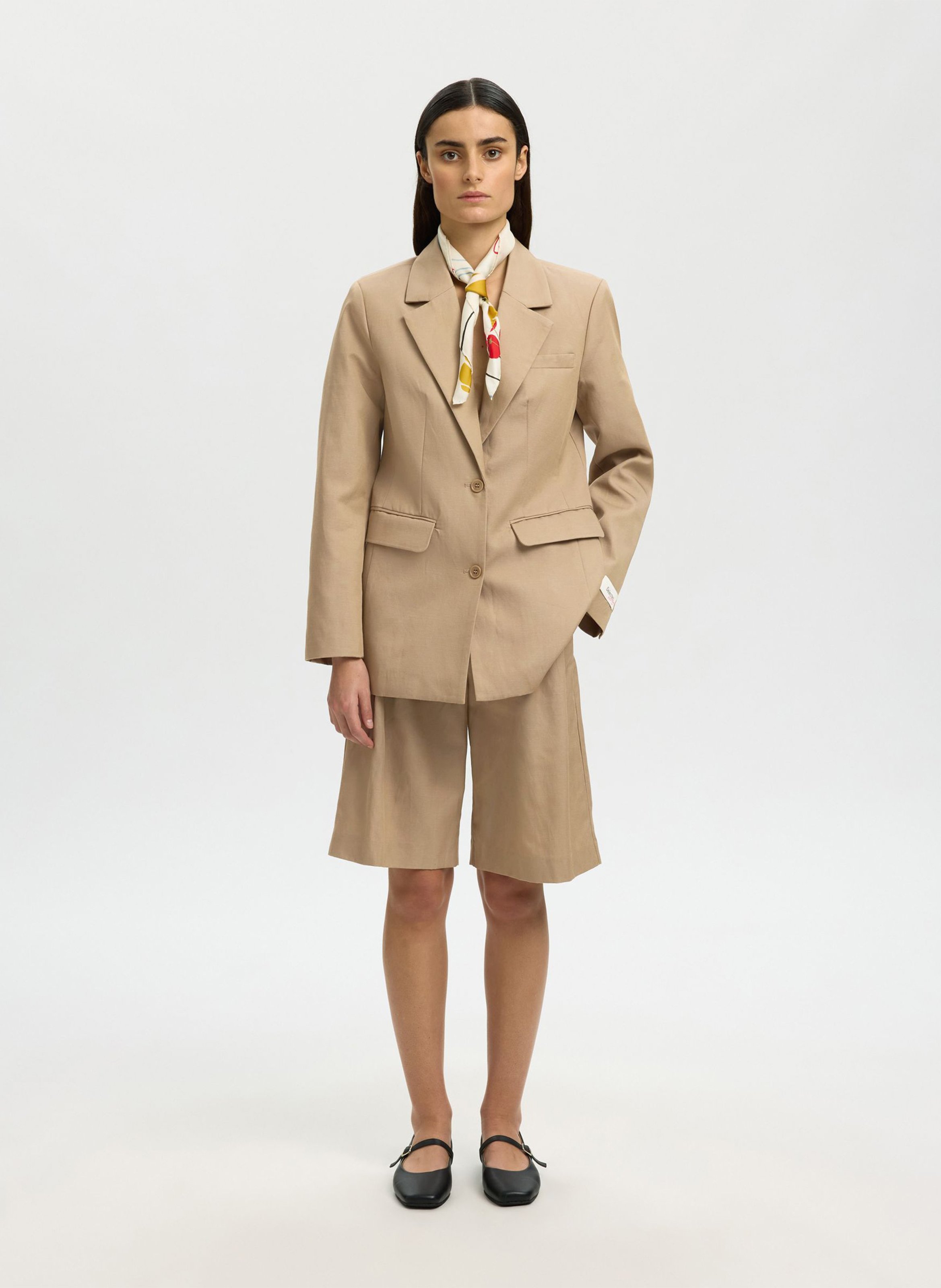 Fitted suit jacket SELECTED Grey