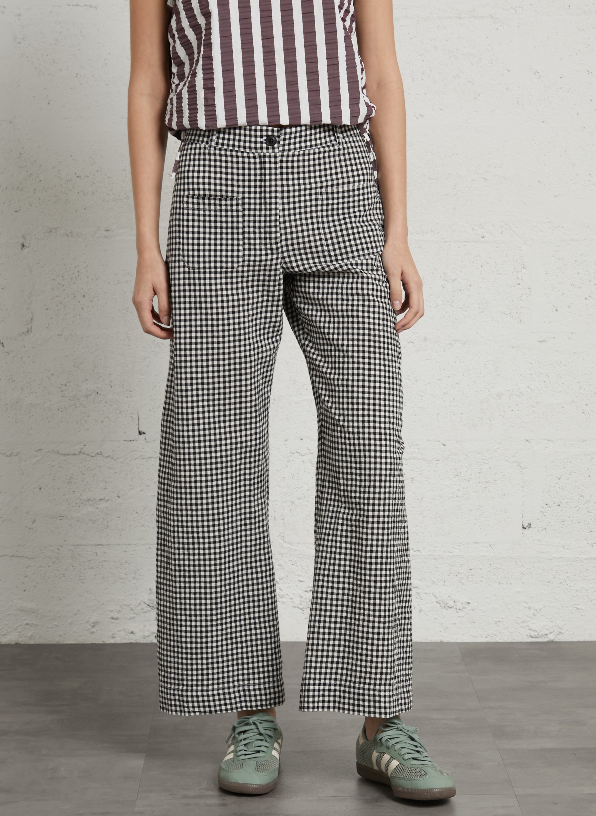 Flared cotton-blend pants BELLEROSE Green