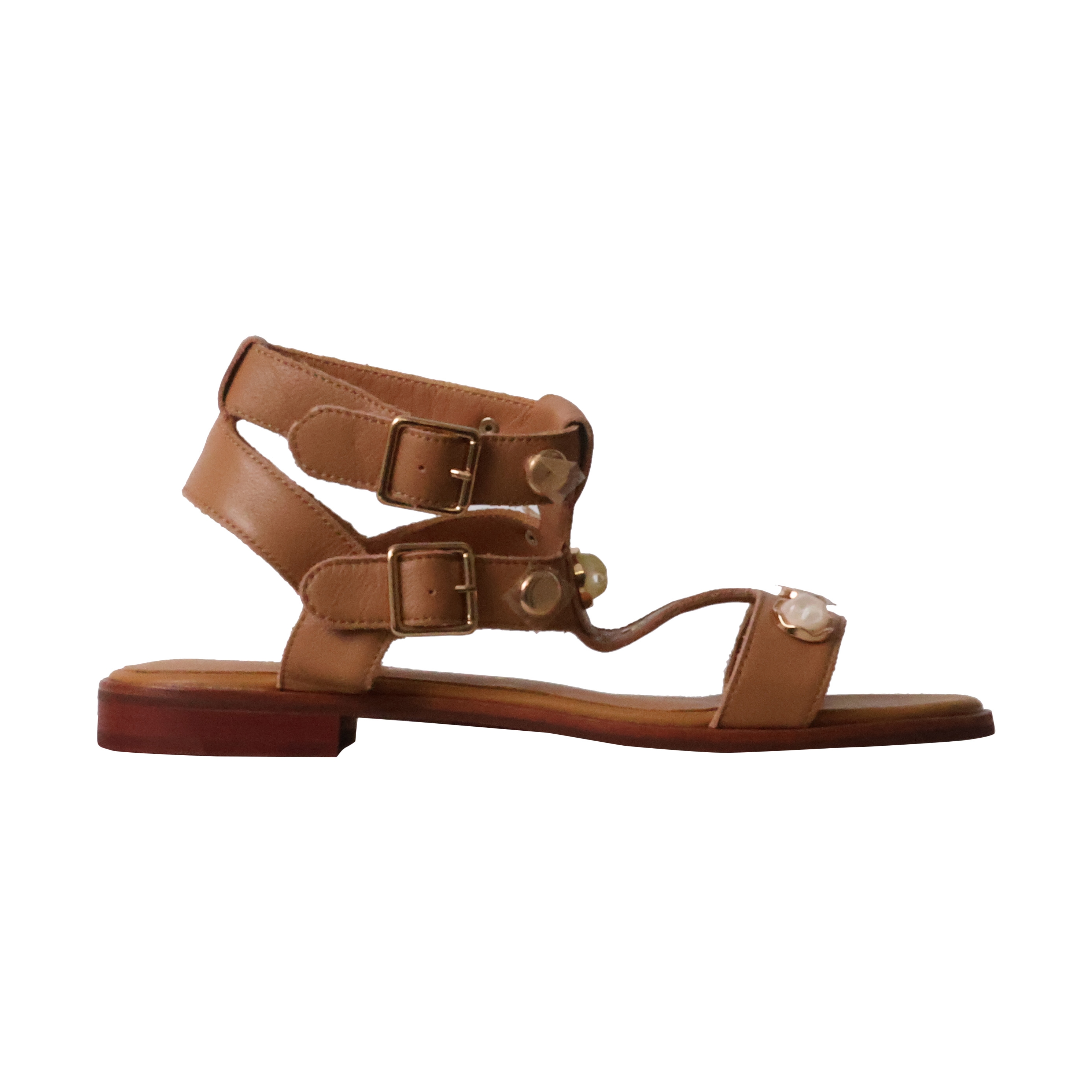 Sandales cuir  athena EMILIE KARSTON Marron