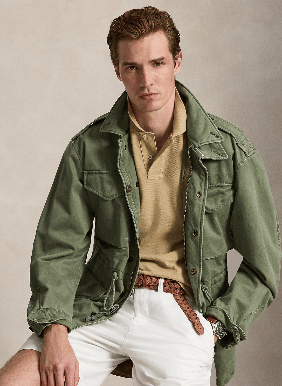 Polo regular-fit en coton POLO RALPH LAUREN Marron