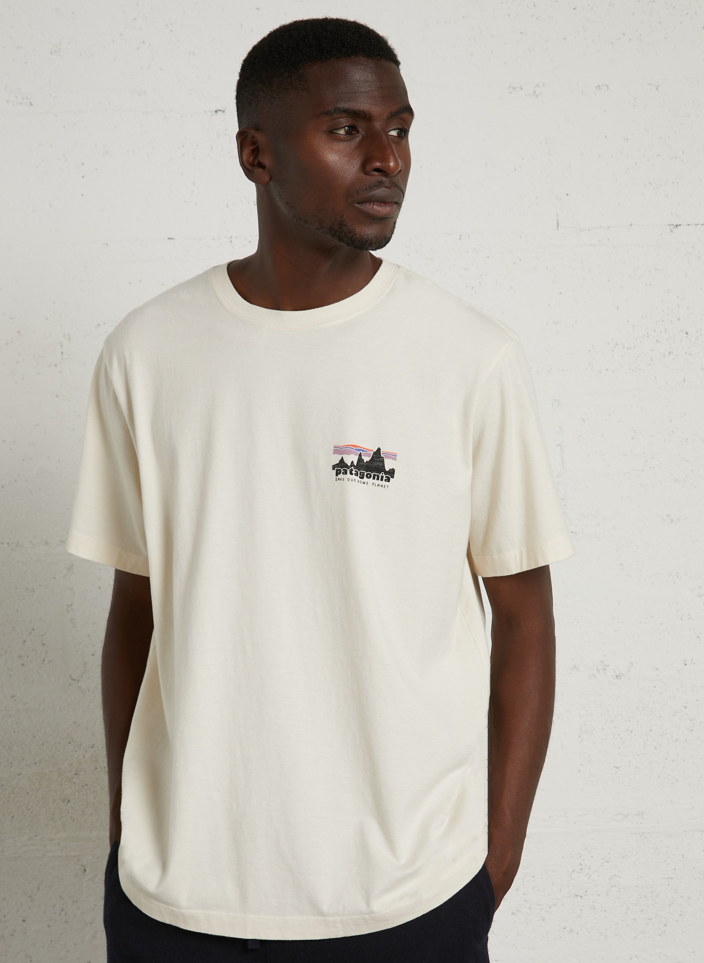 Gerade geschnittenes T-Shirt aus Bio-Baumwolle PATAGONIA Beige