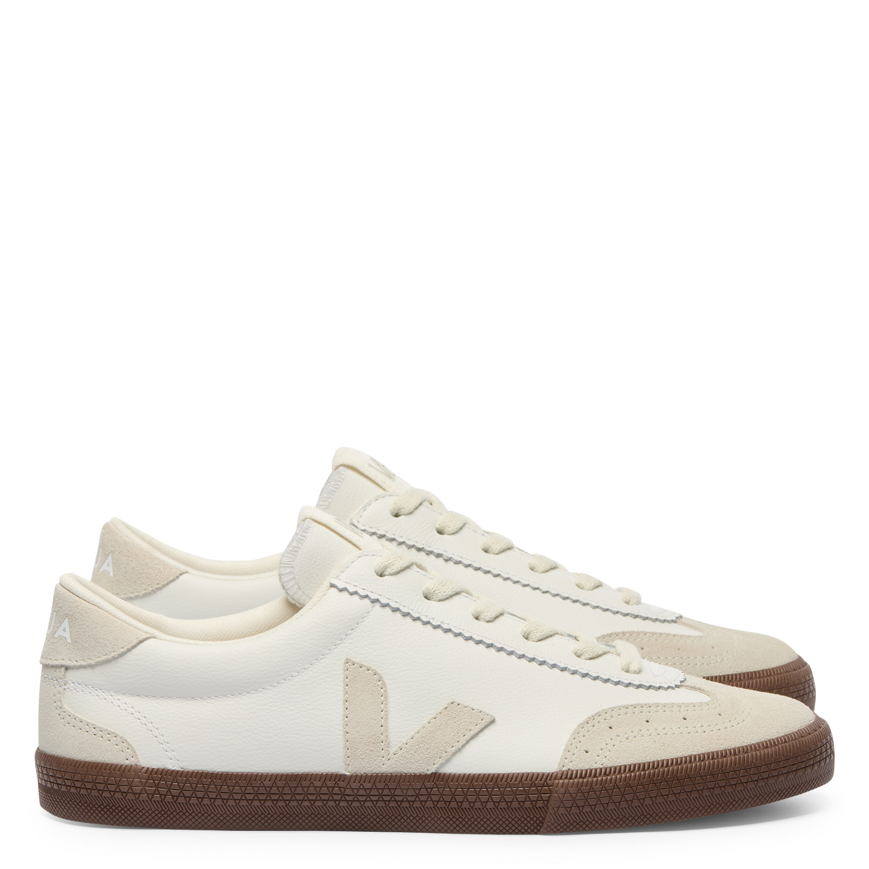 Niedrige Ledersneaker VEJA Weiss