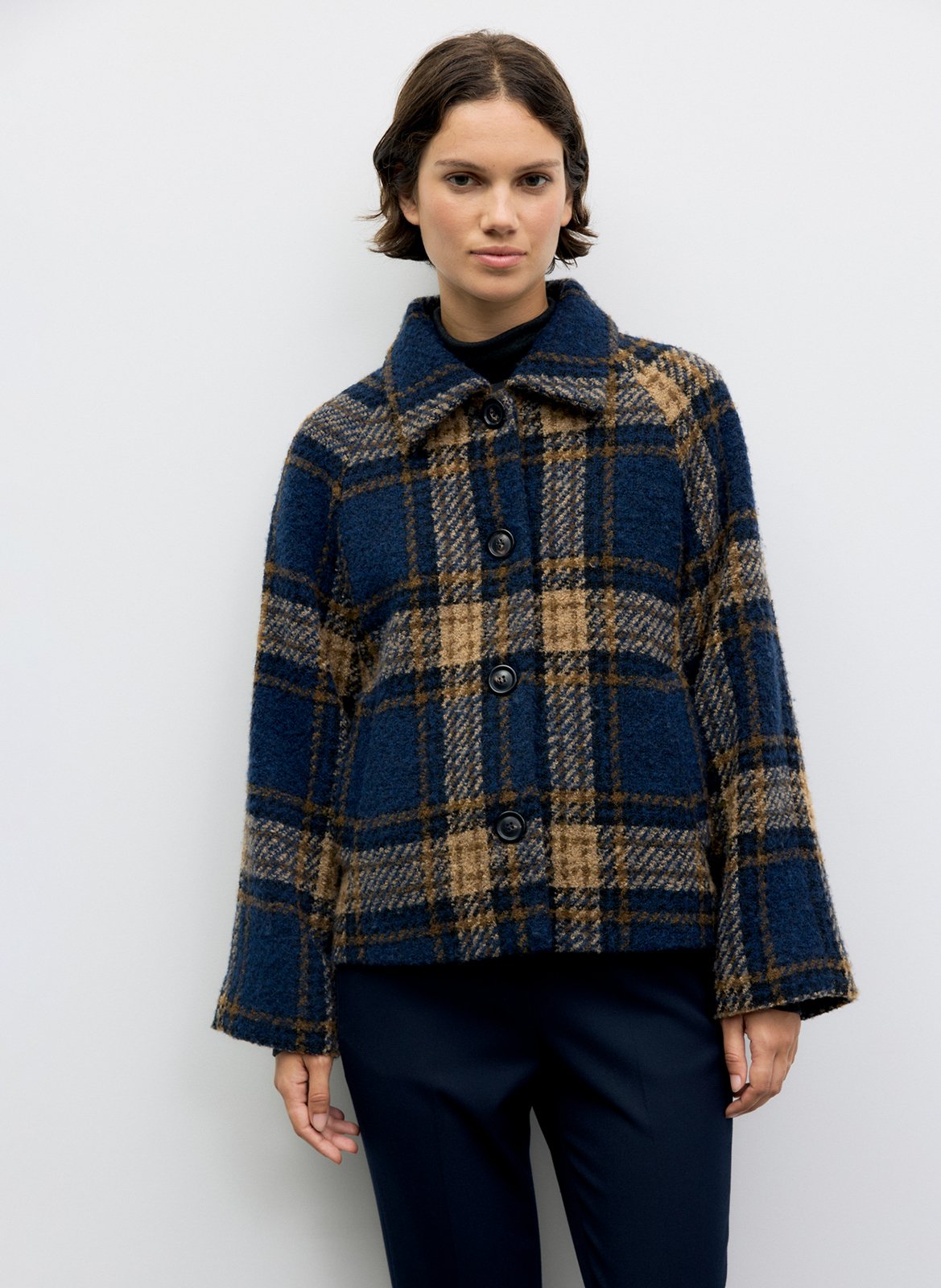 Veste droite à carreaux GERARD DAREL Bleu