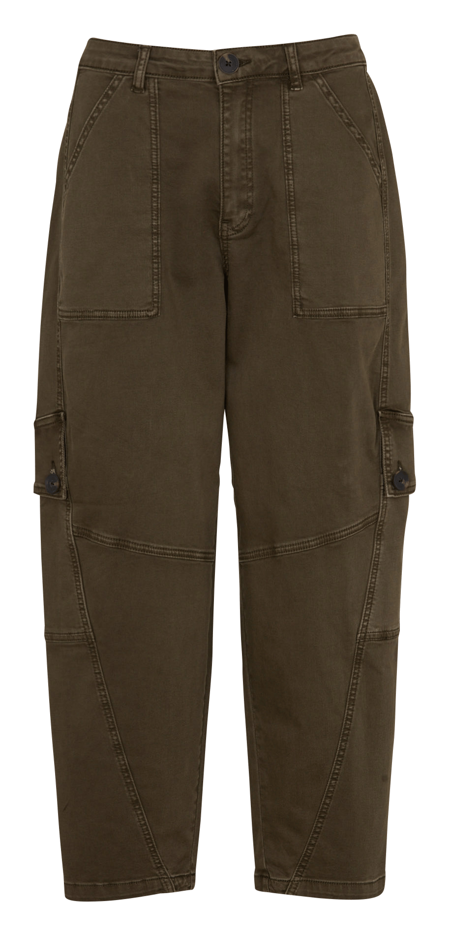 Pantalon cargo large en coton mélangé MKT Khaki