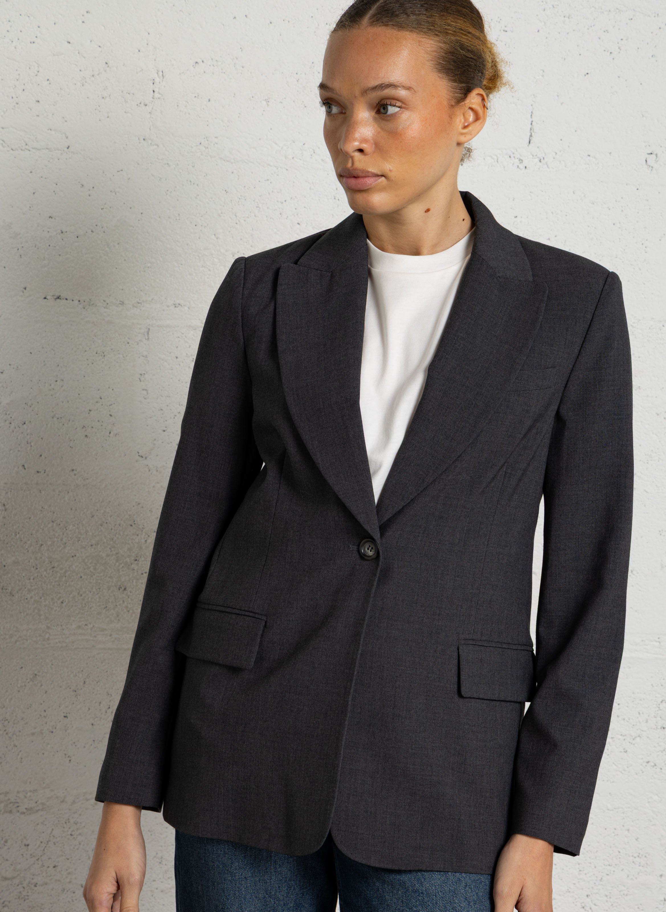 Straight tailored jacket LIU JO Grey