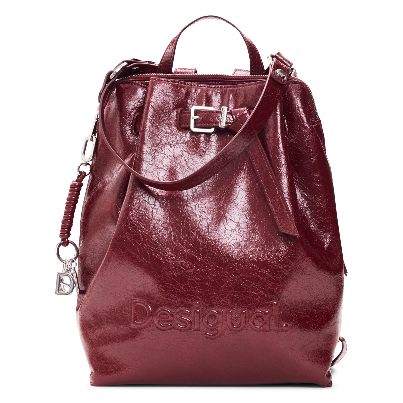 Sac à dos moyen finition brillante DESIGUAL Rouge
