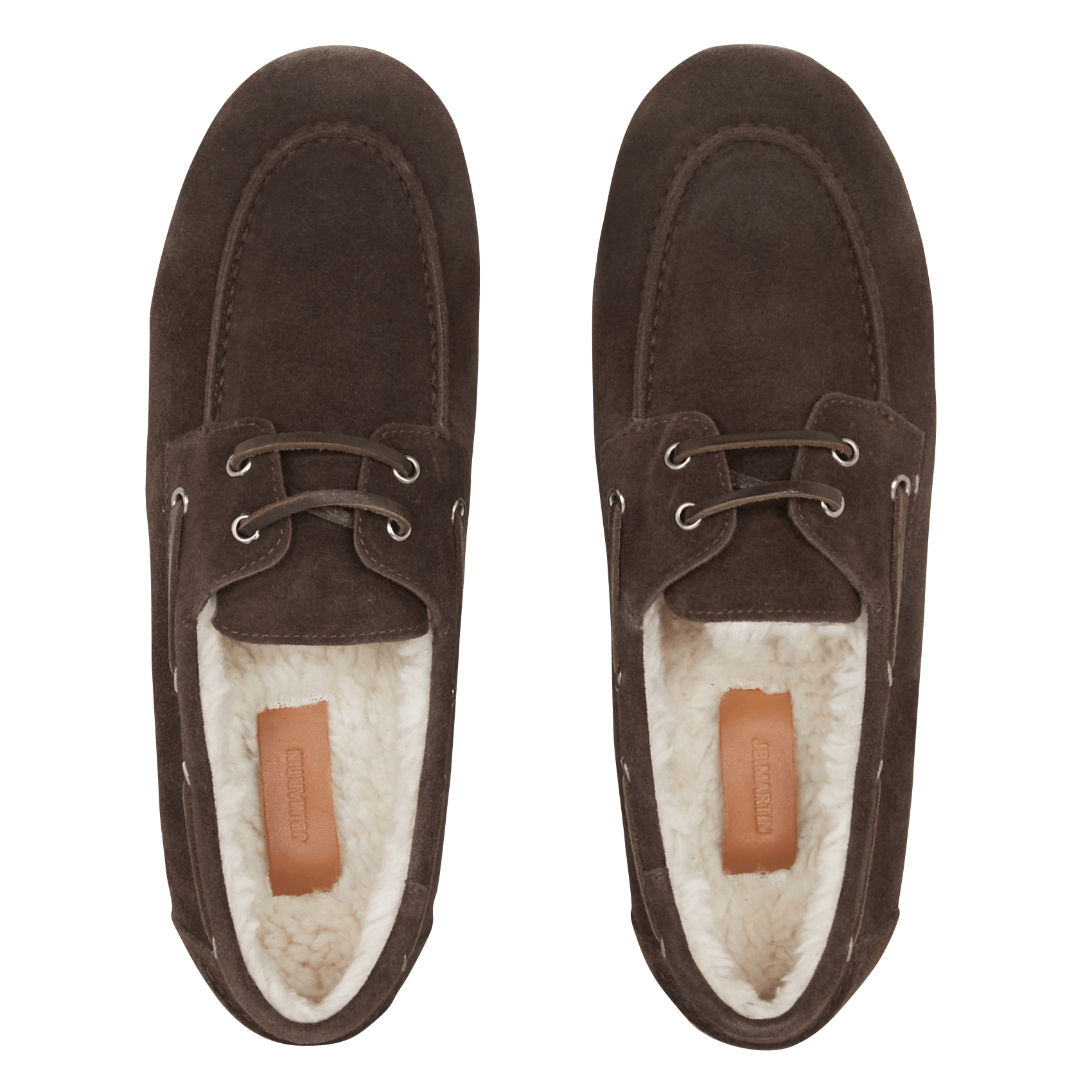 Chaussures bateau en cuir JB MARTIN Marron