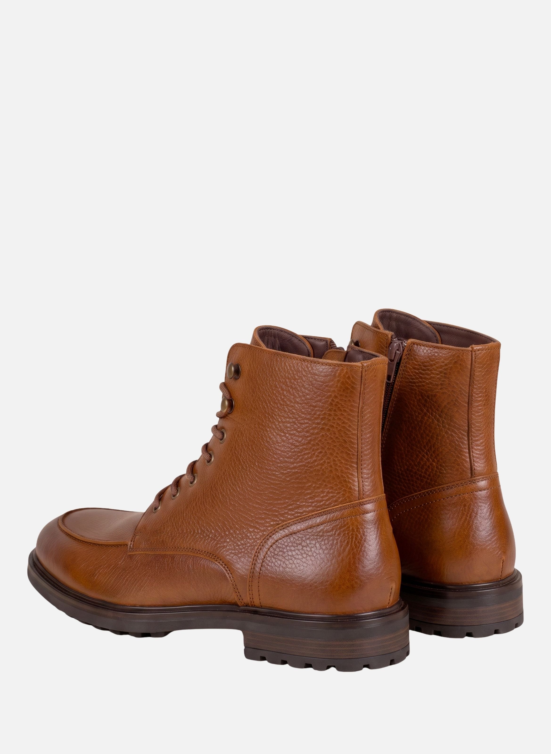 Boots plateau léon cuir grainé JULES & JENN Beige