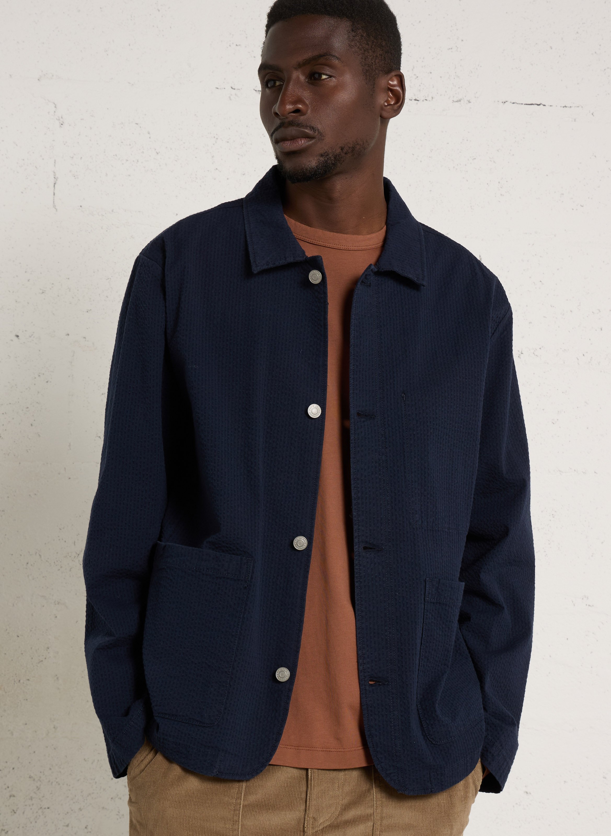 Katoenen jas met klassieke kraag PEPE JEANS Blauw