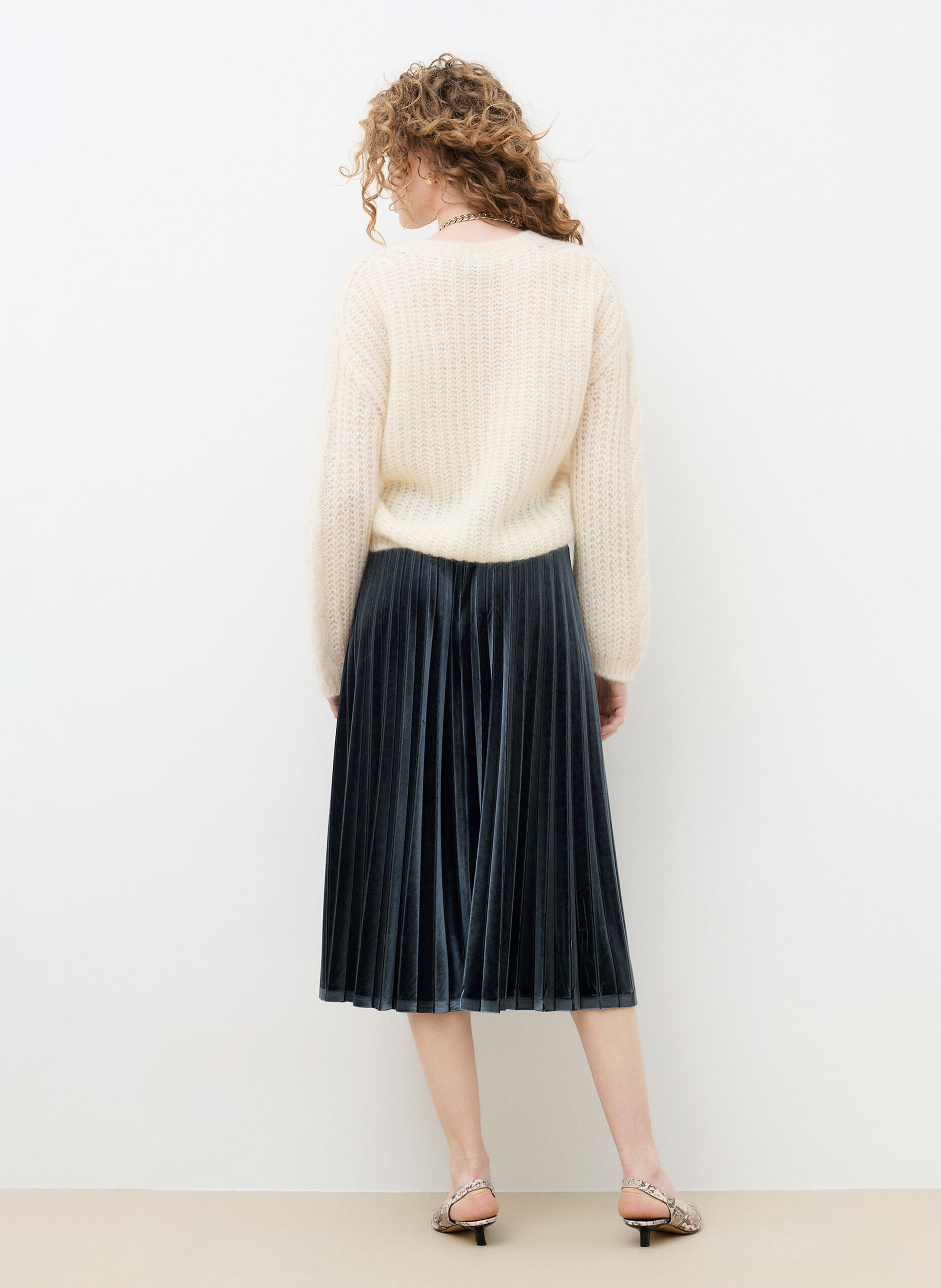 Round-neck alpaca-wool blend sweater CAROLL Beige