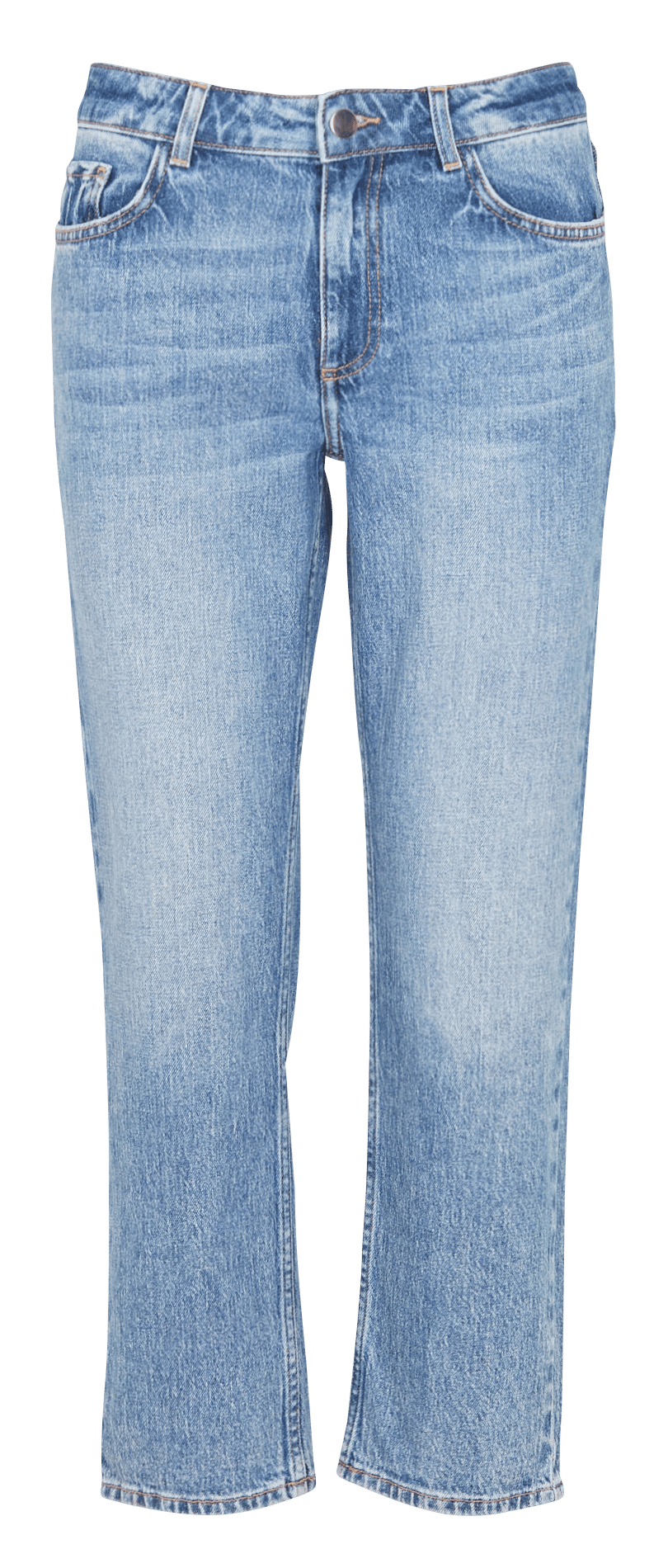 Straight Cut Cropped-Jeans aus Stretch-Baumwolle BlauMAISON 123
