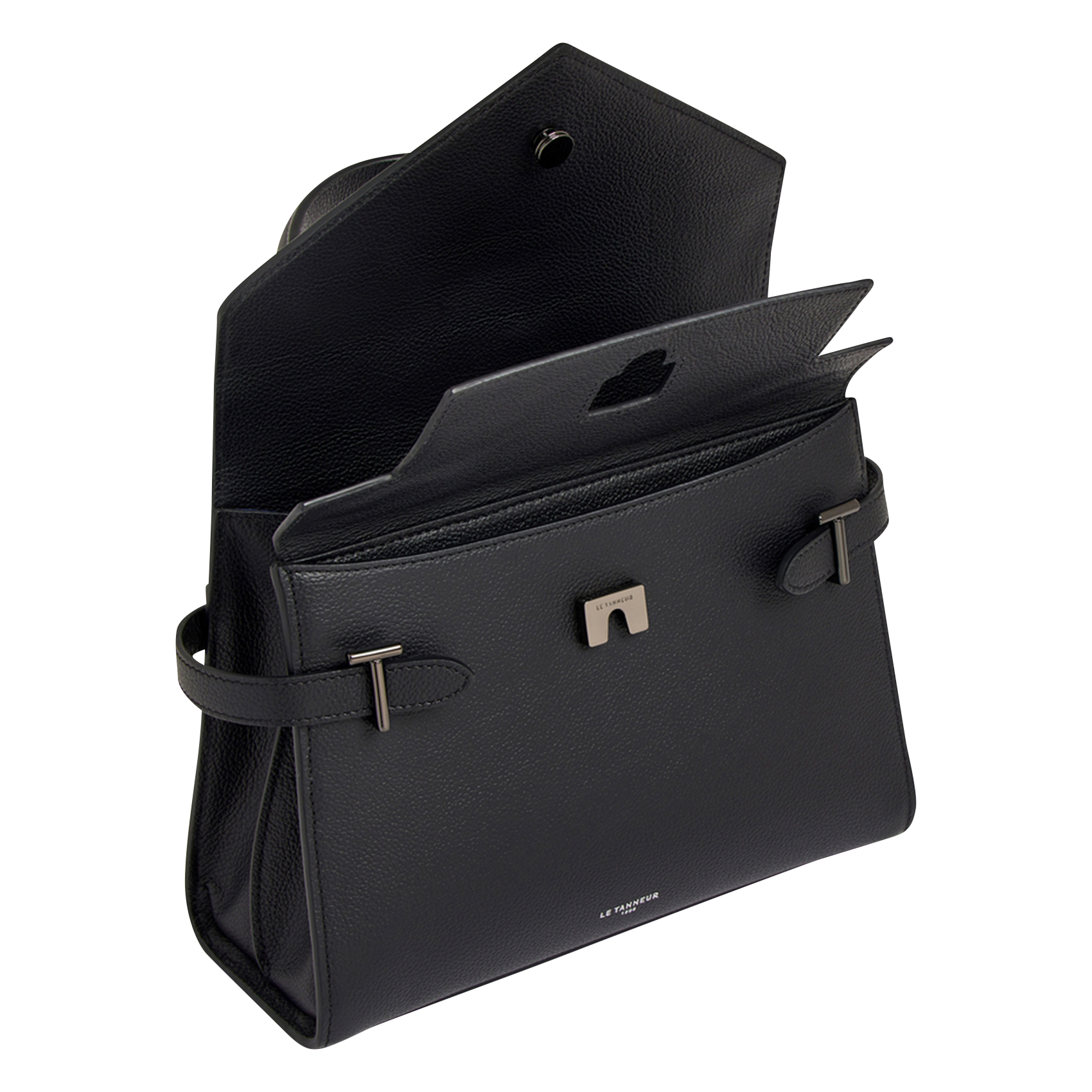 Lederhandtasche Schwarz