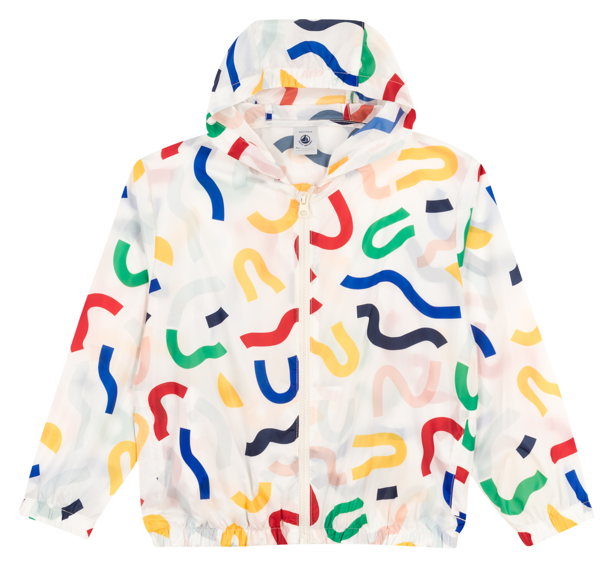 Coupe-vent imprimé à capuche PETIT BATEAU Multicolore