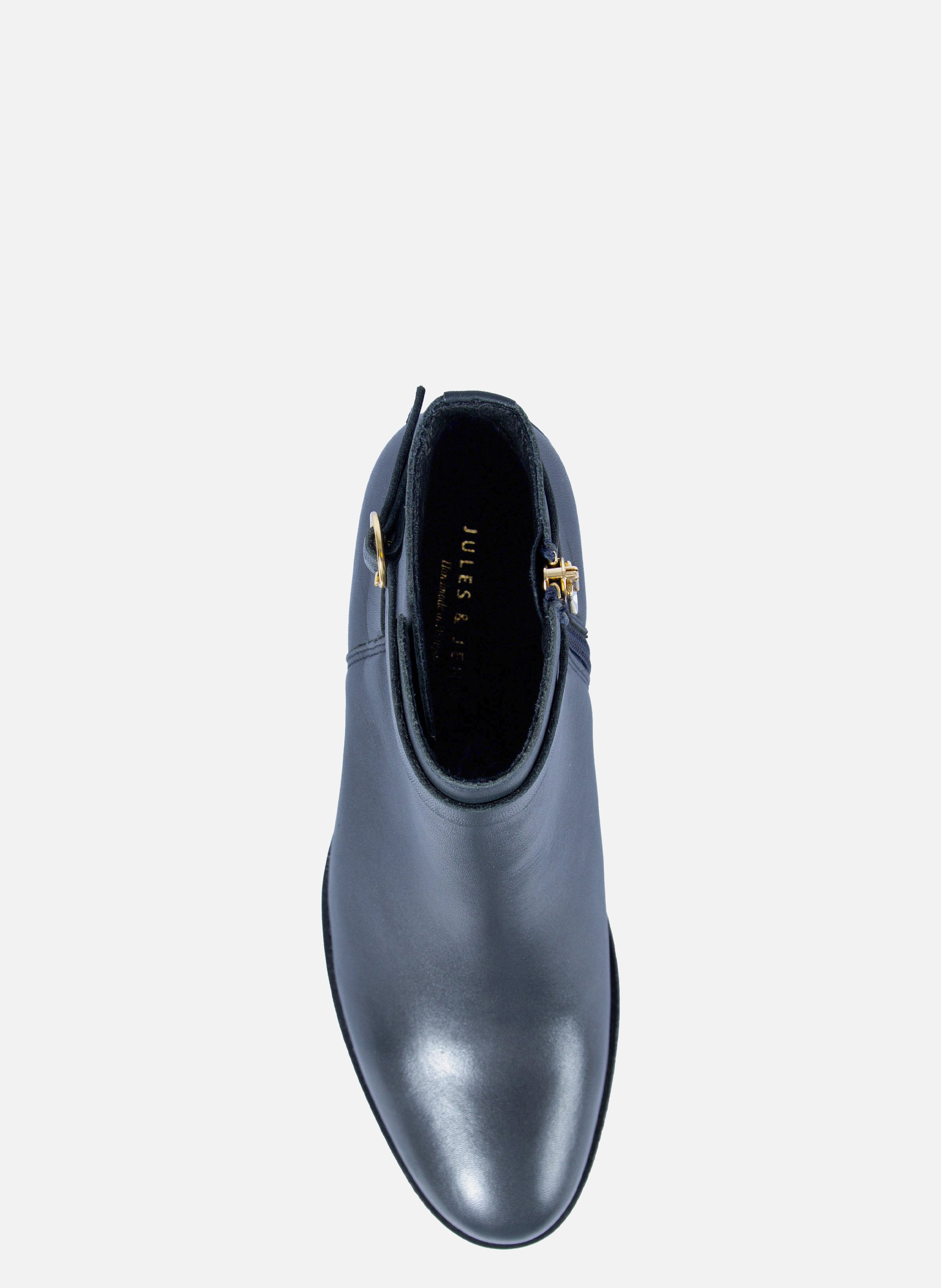 Leather riding mid-calf boots JULES & JENN Blue