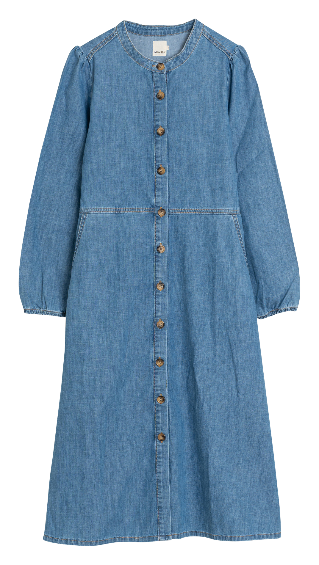Midi cotton shirt dress INDI & COLD Jean Stone