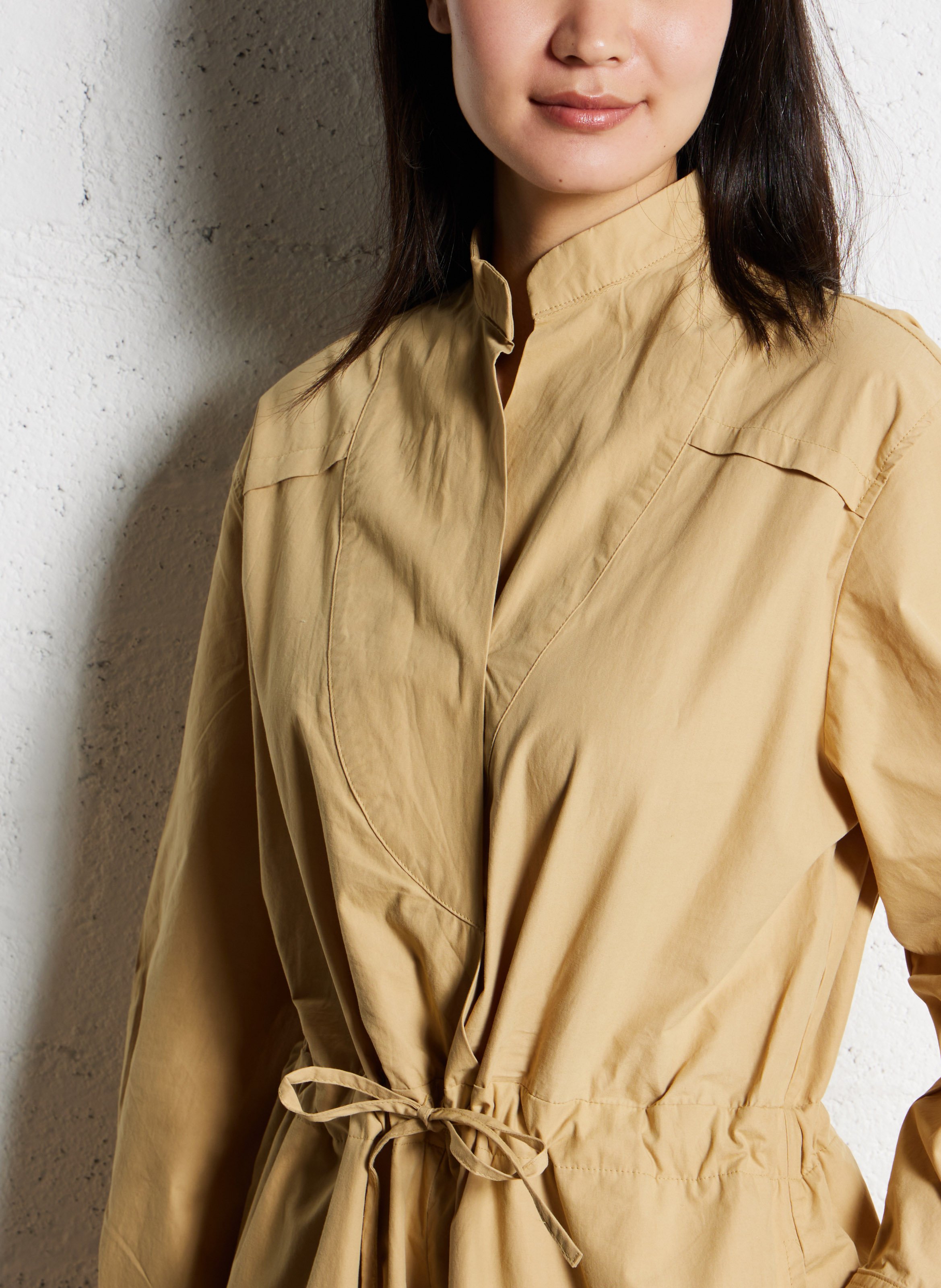 Jumpsuit with cotton bib collar MARGAUX LONNBERG Yellow